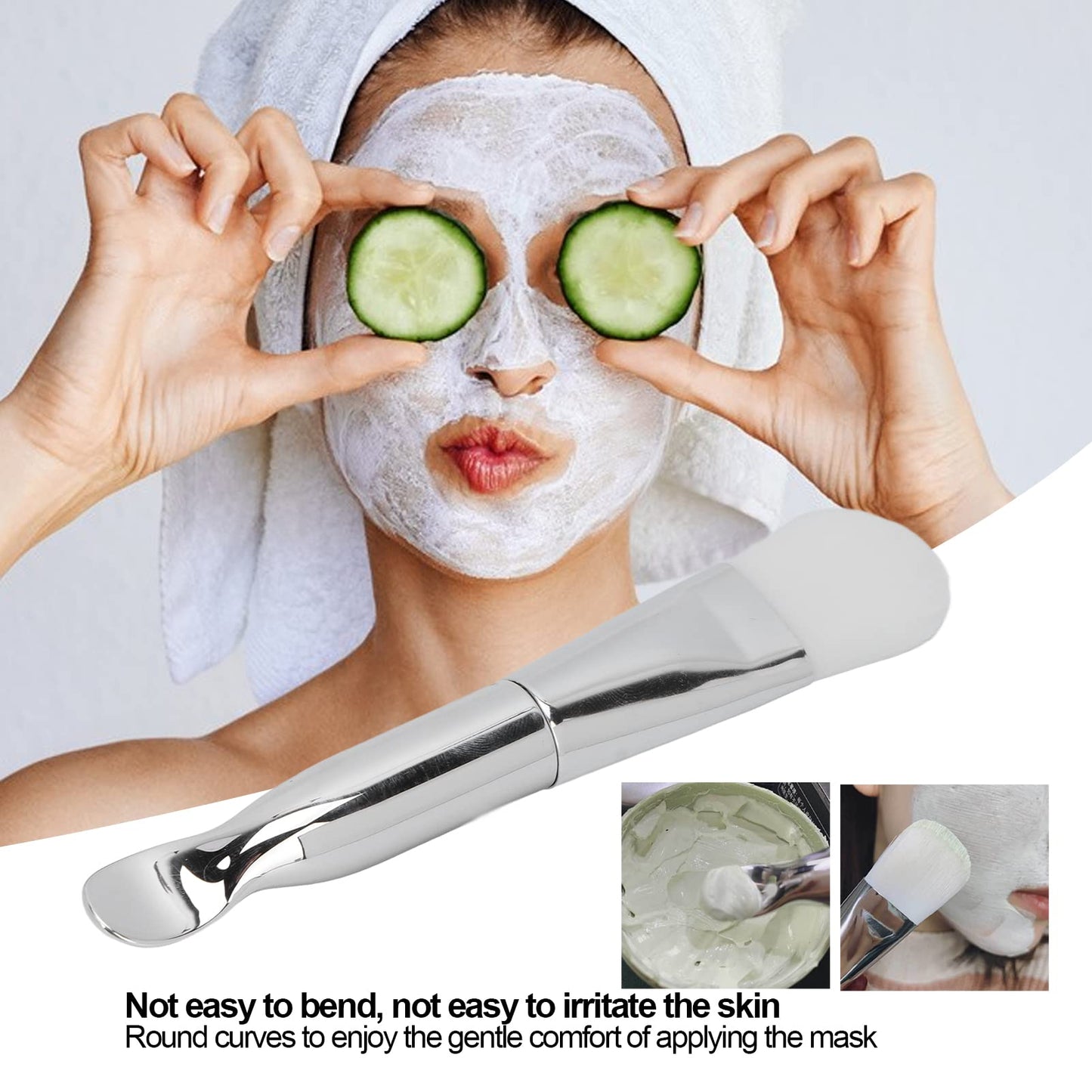 ZJchao Face Mask Brush, 5pcs Double Ended Mud Mask Applicator Face Mask Applicator Face Mask Brush Applicator with Fiber and ABS for Sleeping Mask Mud Mask Application DIY Needs