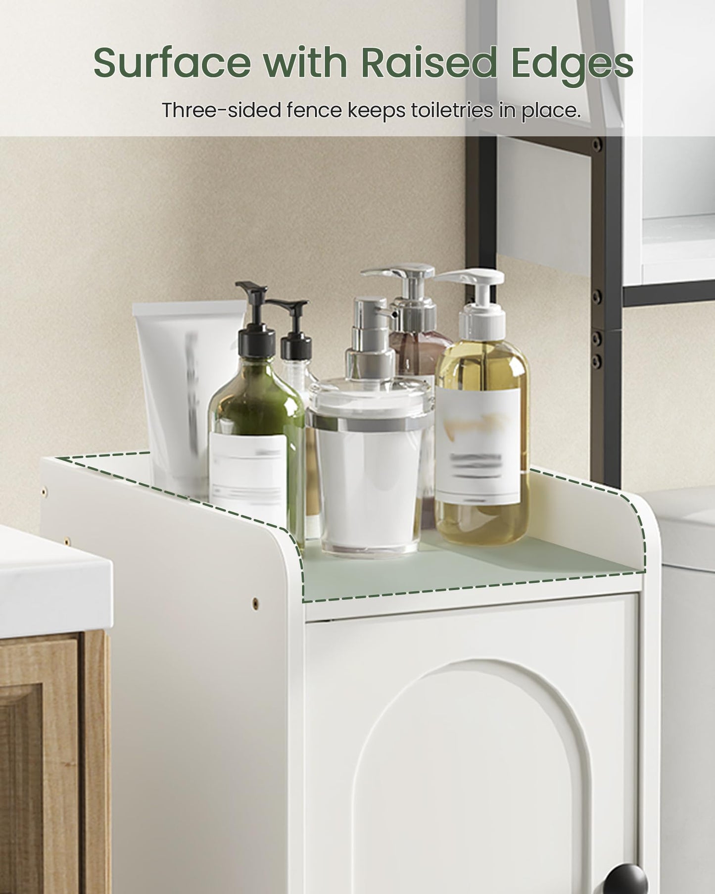 CHOEZON Toilet Paper Cabinet, Small Corner Floor Cabinet, Freestanding Toilet Paper Storage Cabinet with 2 Doors, Narrow Bathroom Cabinet, for Small Spaces, Bathroom, Living Room, Kitchen, White