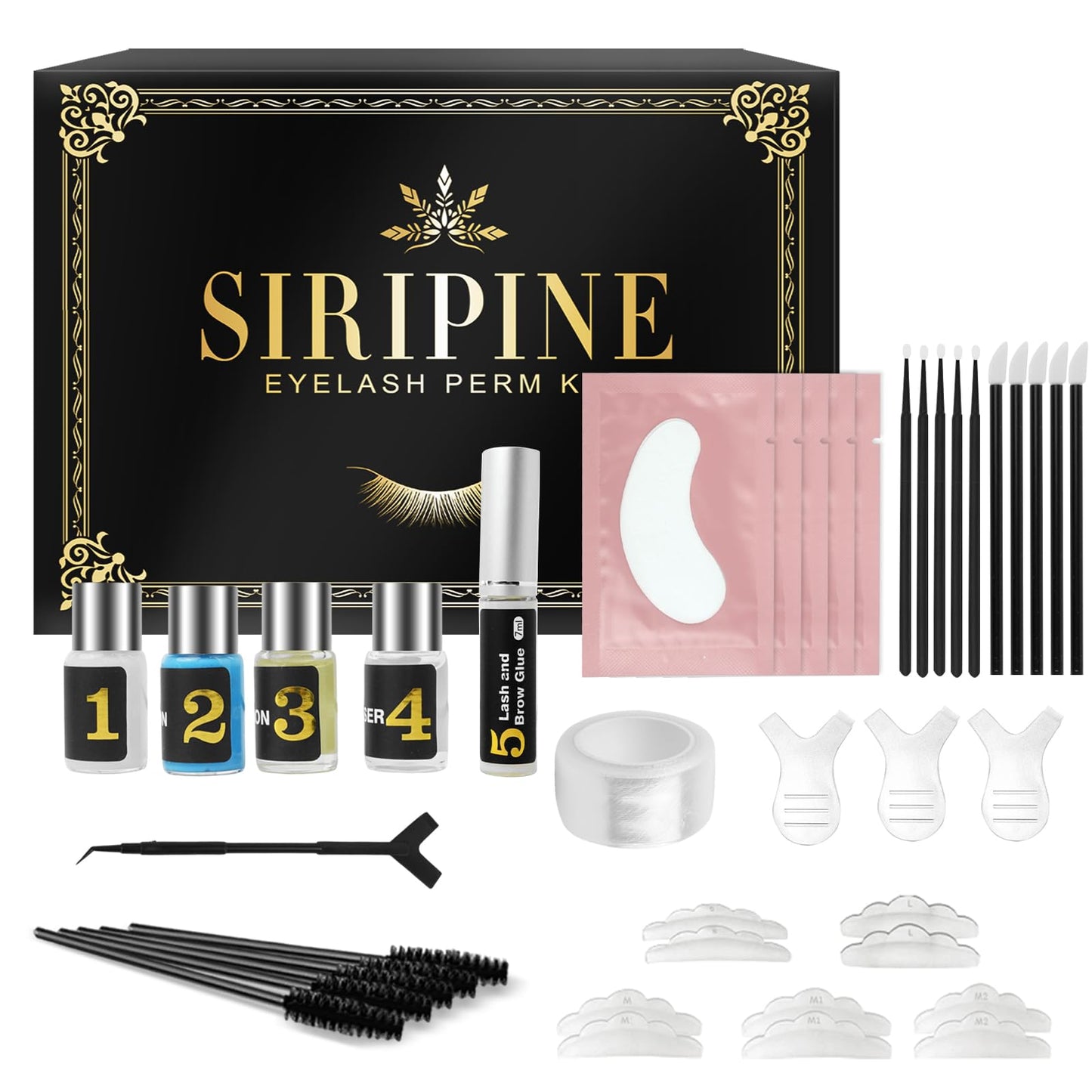 Eyelash Lift Kit – DIY Lash Lift Kit Lash Perm Set for Natural Curl & Long-Lasting Lift | Gentle Formula & Easy Application, Eyelash Perm Kit