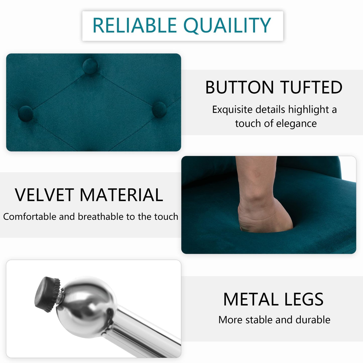 UDAX Velvet Vanity Chairs with Back, Upholstered Makeup Chair No Wheels with Metal Legs & Lumbar Pillow for Living Room/Makeup Room/Bedroom/Home Office/Kitchen