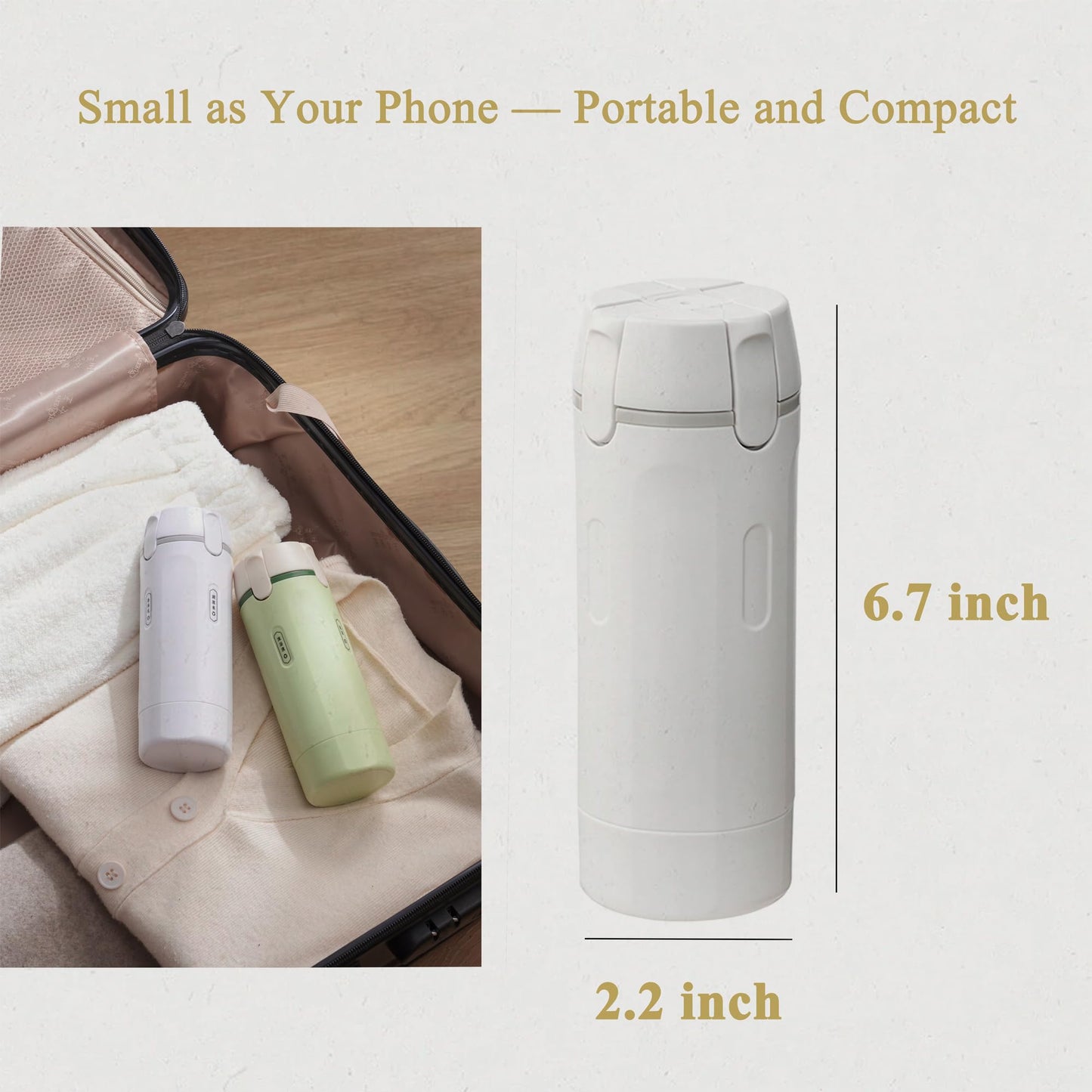 PIQOLA 4 in 1 Travel Dispenser Bottle, Leak Proof Refillable Travel Toiletry Containers for Shampoo Lotion Liquid, TSA Approved Travel Bottles Set for Business Trip Camping, 4 x 30ml, White