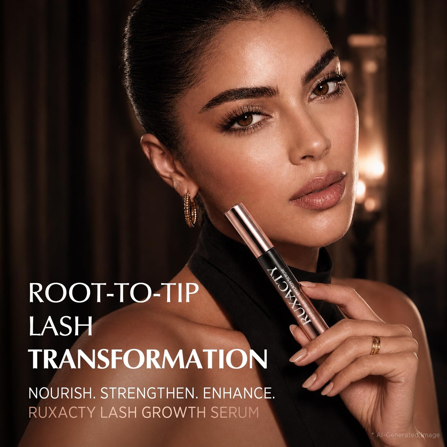 Lash Serum for Eyelash Growth: Peptide And Biotin Nourishing Enhancing Formula For Sensitive Lashes And Brows - Gentle Premium Vegan Cruelty-Free For Longer Thicker Looking Lashes