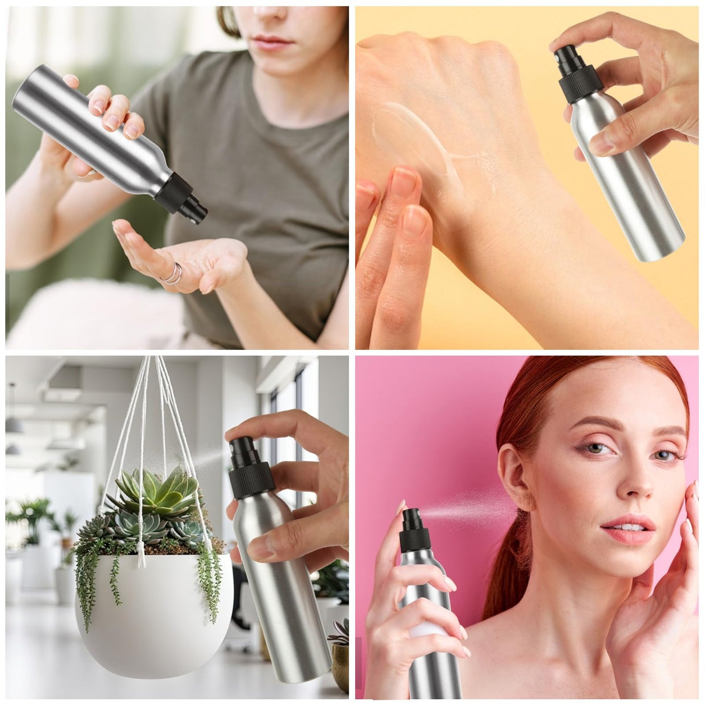 APACALI 24PCS Aluminum Spray Bottle 4oz Mini Mist Sprayer Metal Spray Bottle, Empty Spray Bottles, Reusable Bottles Small Spray Bottles for Travel, Cosmetic Perfume, Toner, Face Spray
