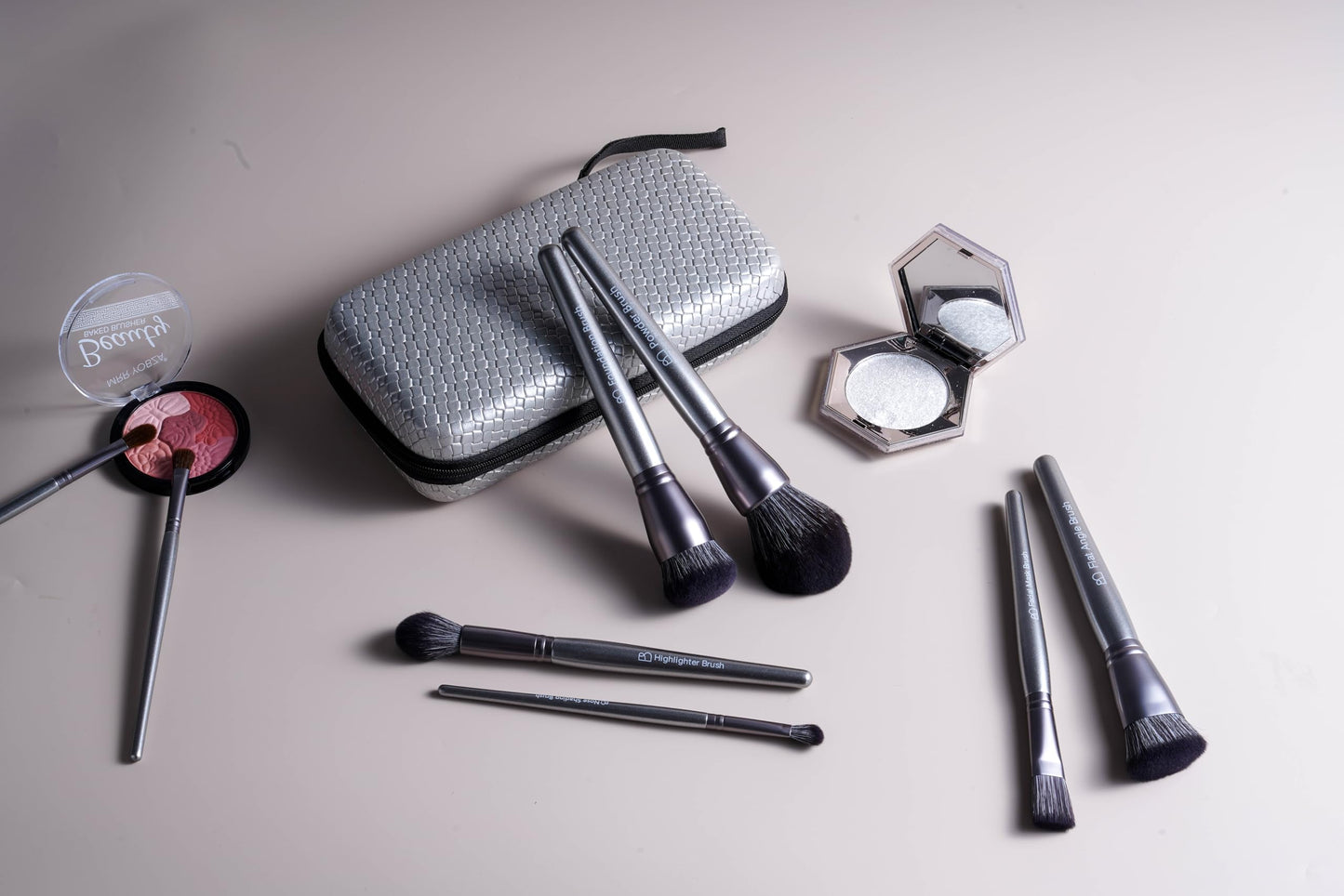 BS-MALL Makeup Brushes Set for Women 20 Pcs EVA Travel Case, Professional Makeup Brush Kit for Foundation, Concealer, Blush, Powder & Eyeshadow, Soft Synthetic Brushes for Beginners, Beauty Lovers