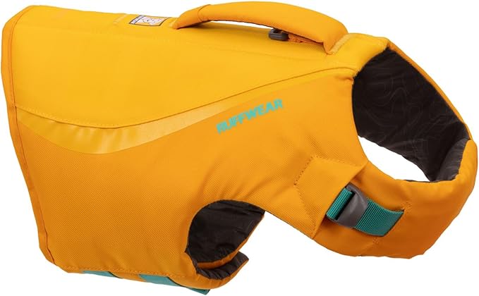 Ruffwear, Float Coat Dog Life Jacket, Premium Buoyancy Swim Vest with Lift Handle, Secure Fit & Reflective Trim, Adjustable Flotation for Swimming, Boating, & Outdoor Adventures, Wave Orange, X-Small