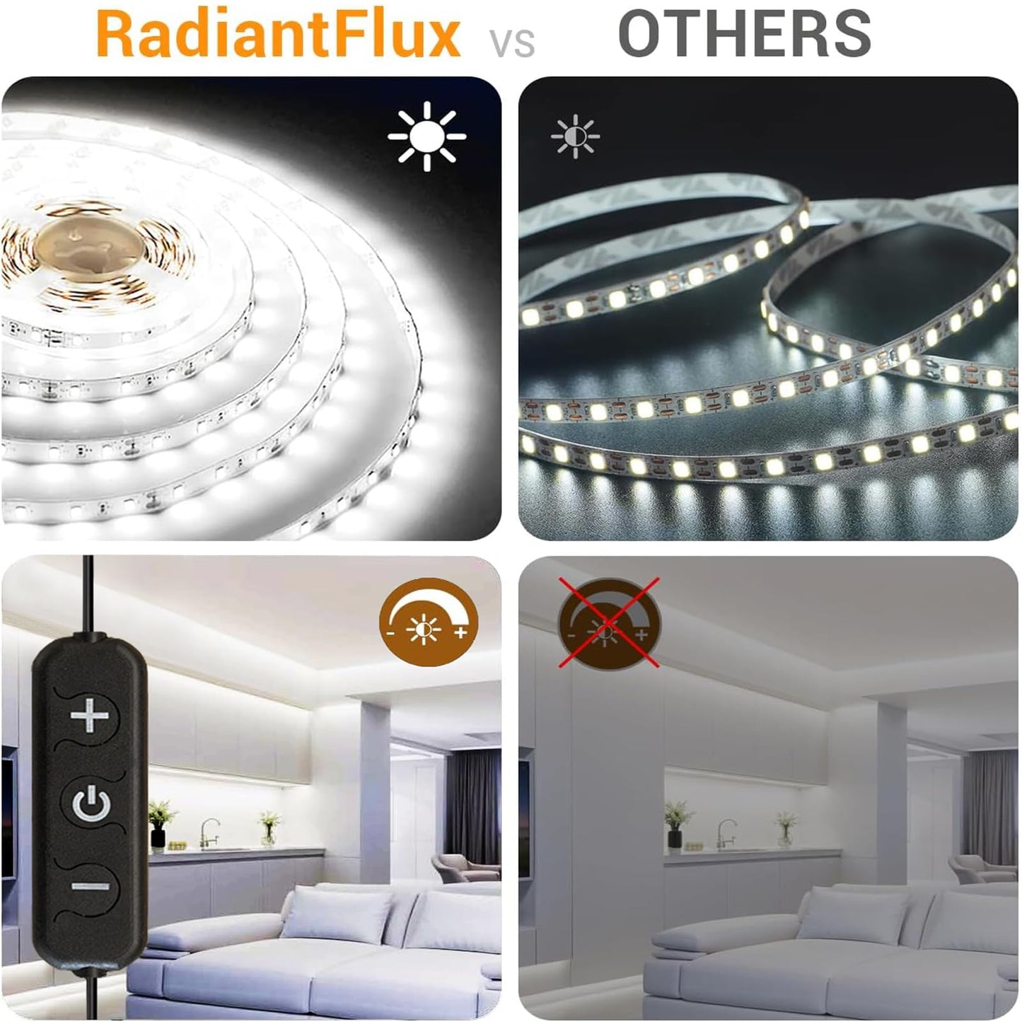 20ft/6M Led Vanity Mirror Lights Kit Vanity Make-up Mirror Full Length Mirror Cloakroom Adjustable Flexible Strip Light Table Set with Dimmer & Power Supply Mirror Decor Mirror Not Included
