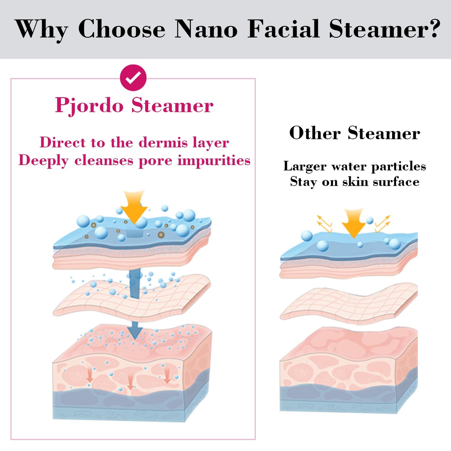 Pjordo Facial Steamer Spa Kit, 12 Skin Care Tools & 5 Jelly Mask Powder, Nano Ionic Steamer for Facial Deep Cleaning Unclog Pores Sinuses, Warm Mist Humidifier for Home SPA, Self Care Gifts for Women