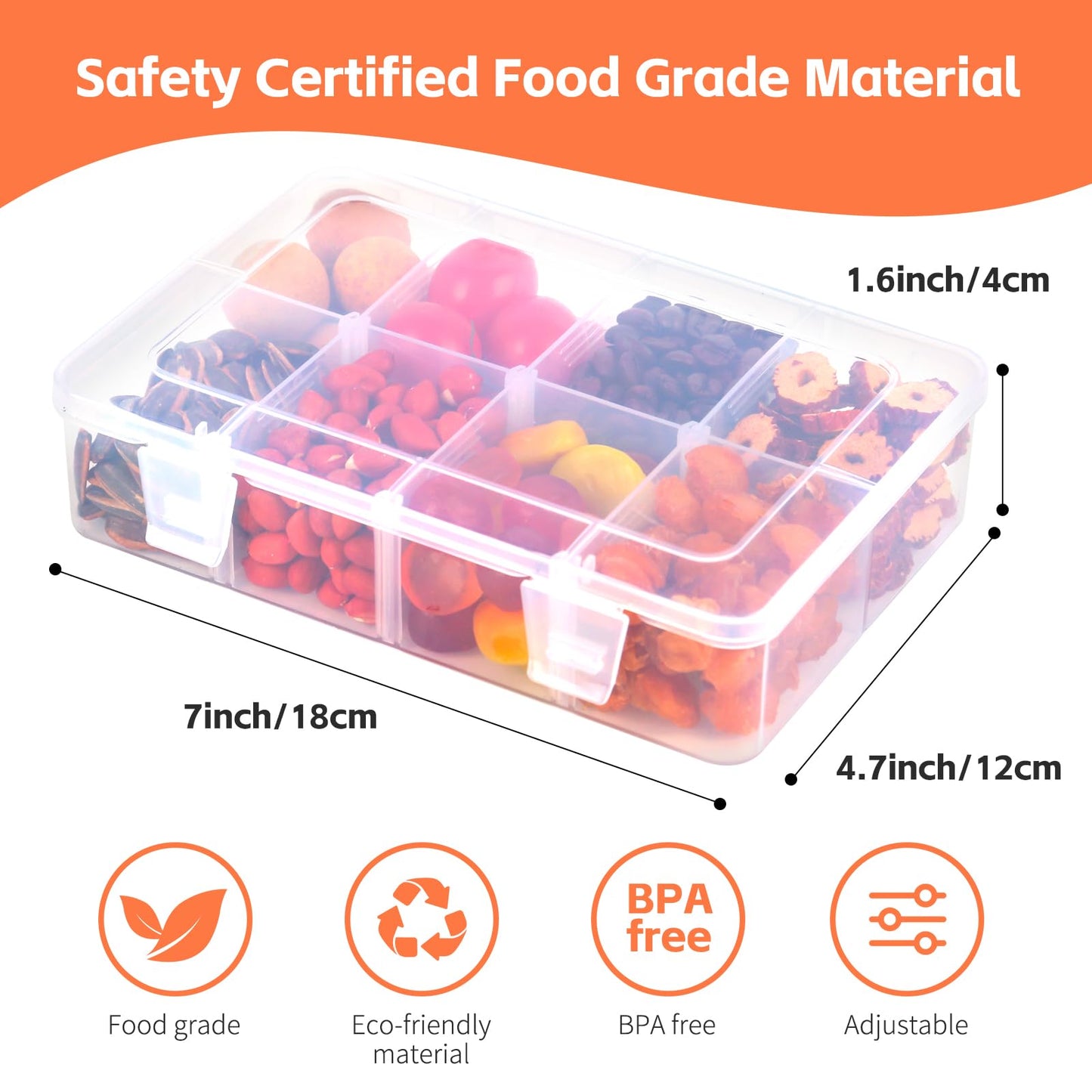 AQSXO 4 Pcs Snack Box Container.