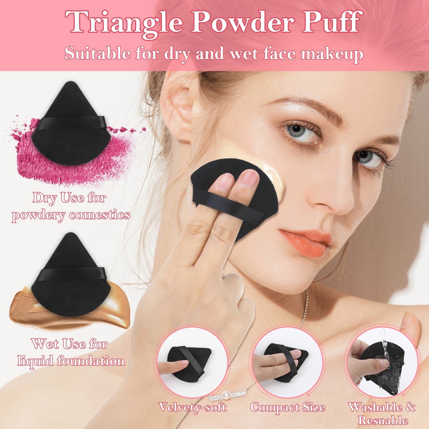 Disposable Applicators Kit With Makeup Puff, Mixing Palette, Artist Supplies, Accessories, Mascara Wands, Lip Brushes, Hair Clips, Powder Puffs for Face With Storage Box