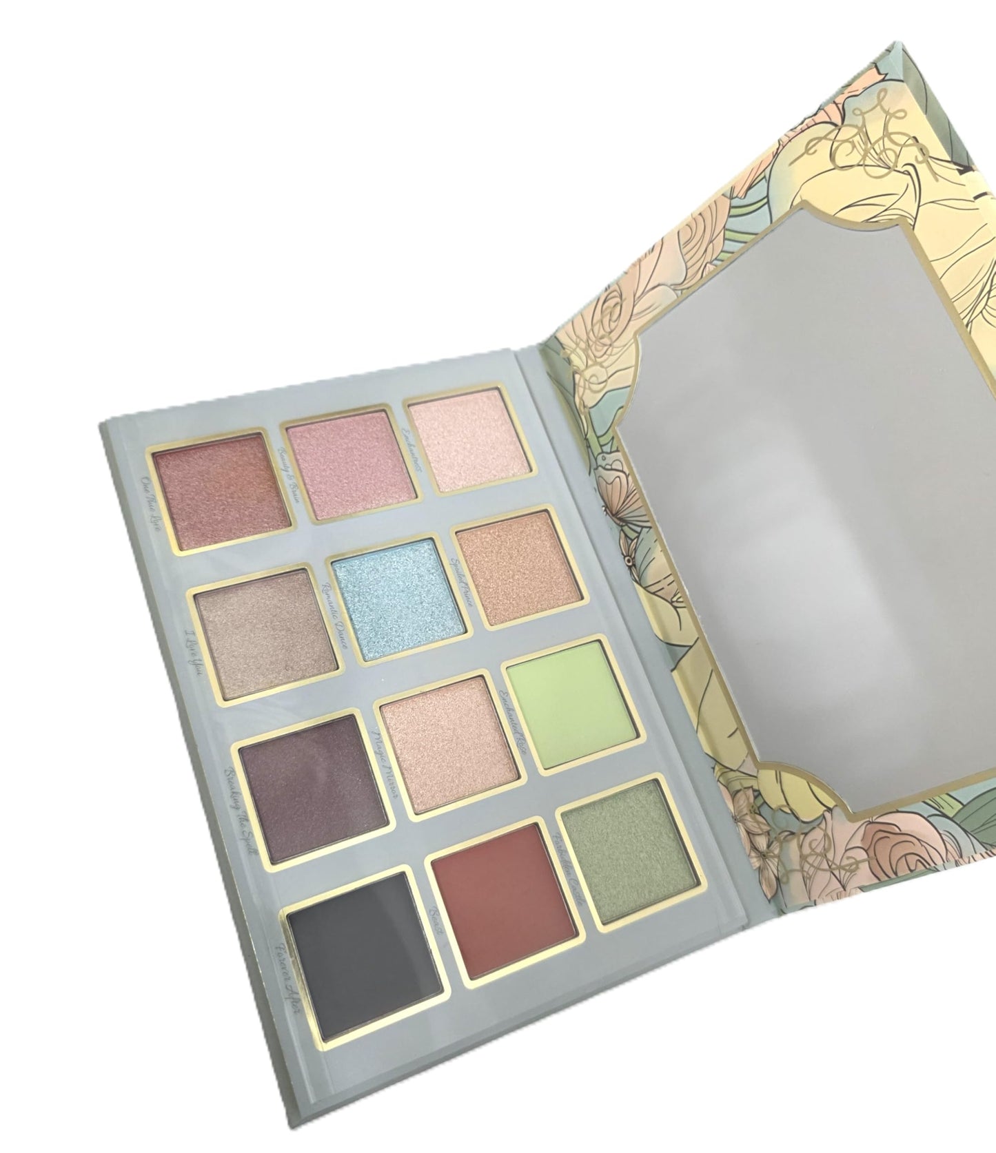 Enchanted Beauty and Beast 12-Color Eyeshadow Palette, Romantic Fairytale Collection with Matte and Shimmer Shades, Mirror Included