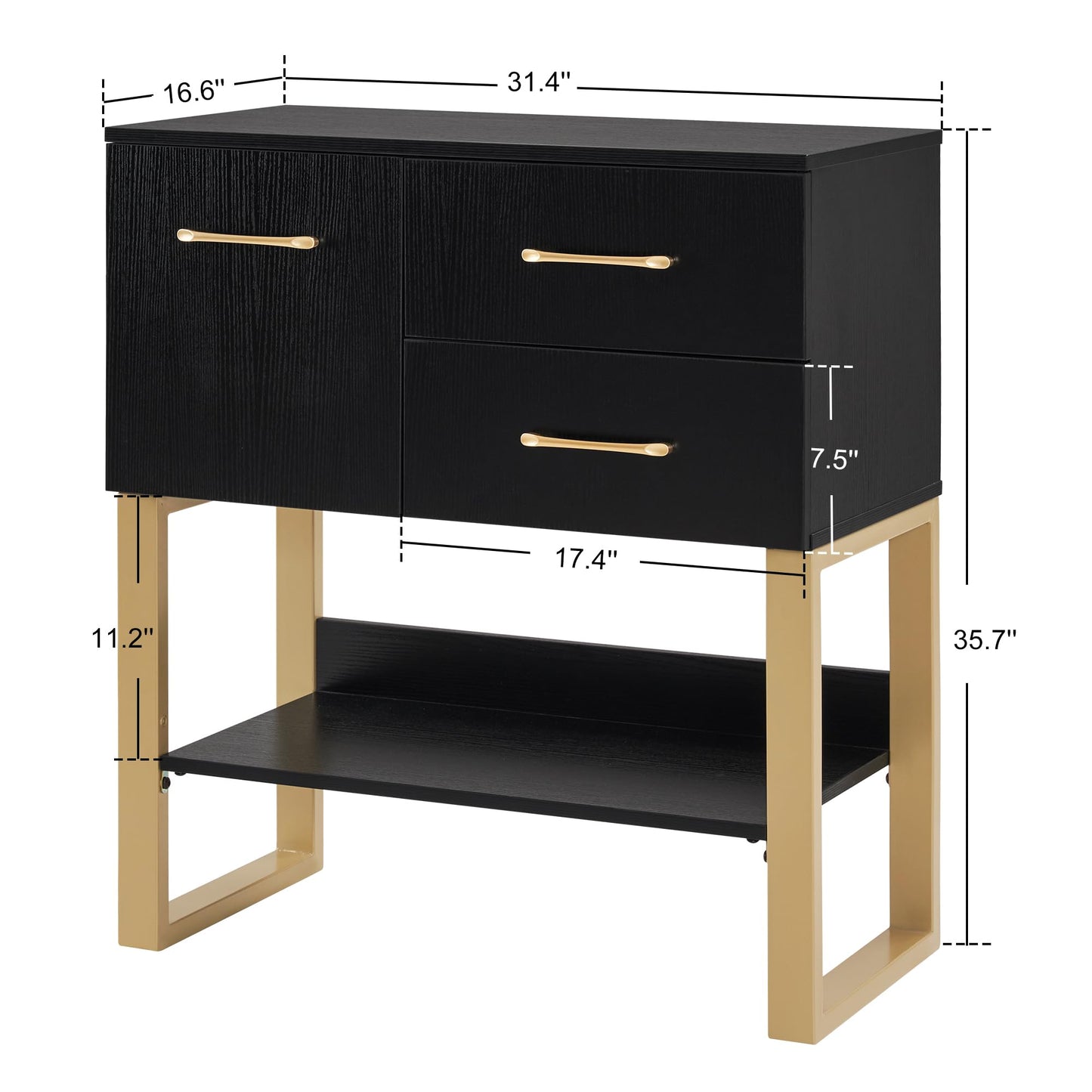 BarberPub Beauty Barber Station, Spa Wall Mount Storage Cabinet, Salon Equipment for Hair Stylist, Spa Beauty Makeup Organizer with Drawers & Shelf, 31.4"(L) x 16.54"(W) x 35.71"(H) 3185 (Black)
