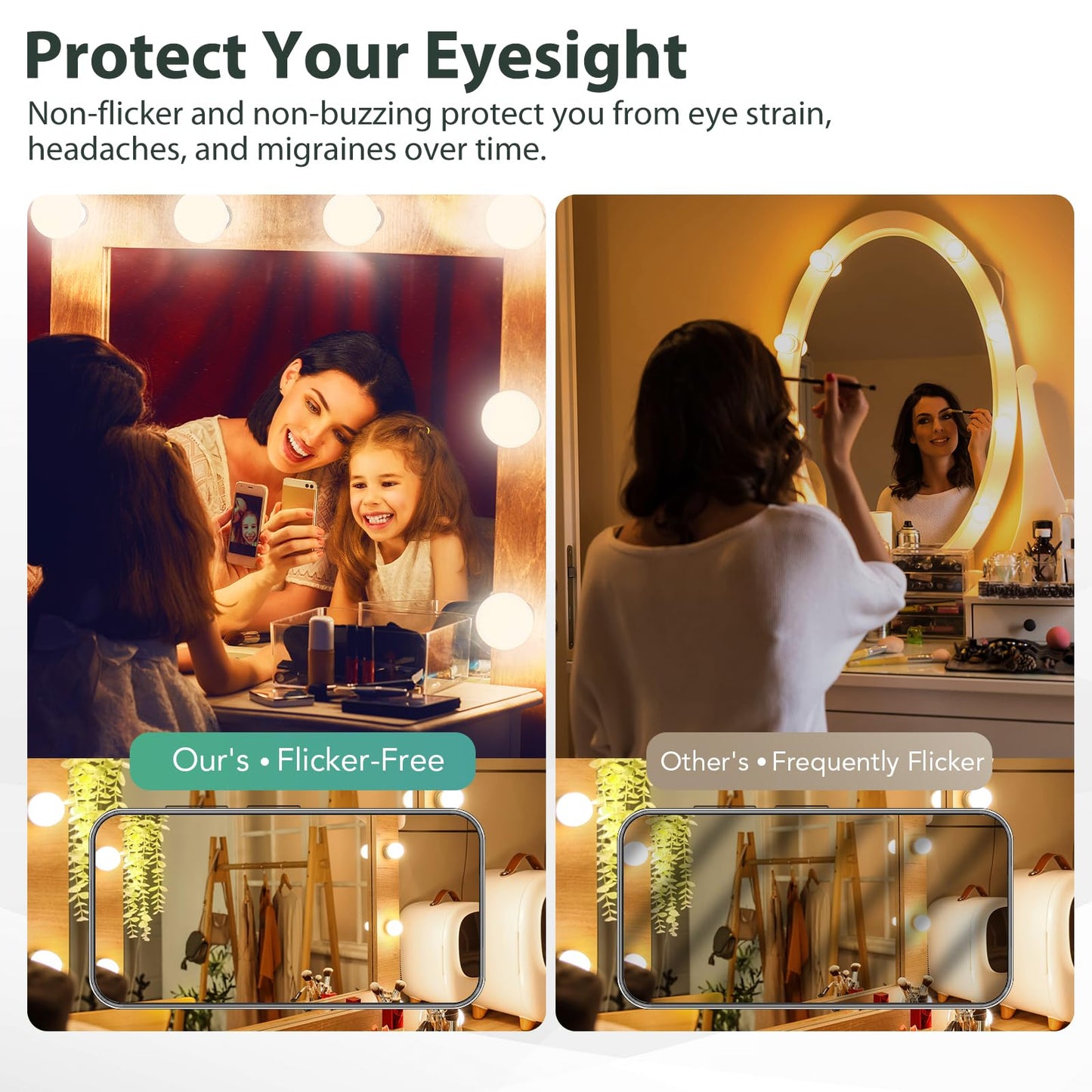 DEGNJU LED Vanity Light Bulbs, 60W Equivalent, Bathroom Light Bulbs 2700K Soft White, 800 Lumens, G25 Globe Bulb for Makeup Mirror, Round Shape, 7W, 120V, Non-Dimmable, 12 Pack