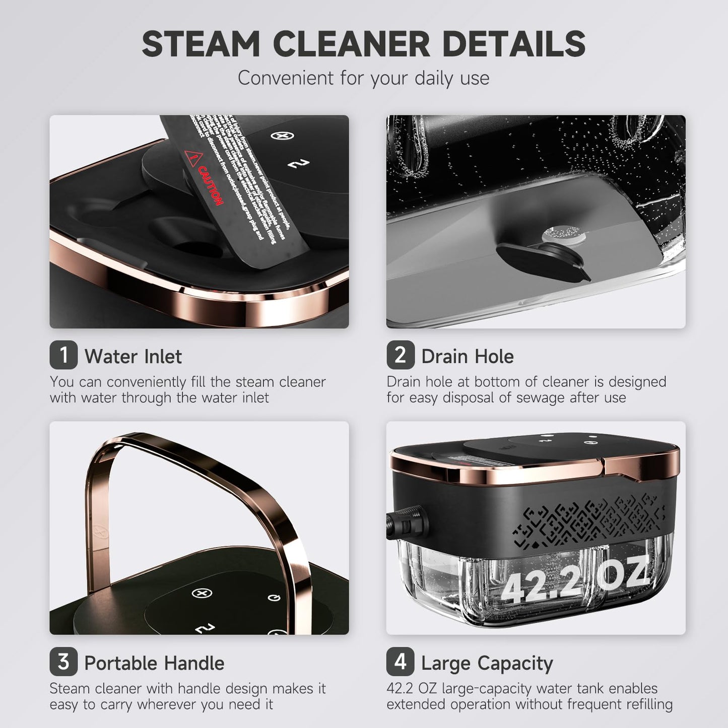 Steam Cleaner for Home, Powerful Steamer for Cleaning, 4Bar Pressure & 15S Instant Heat, Multipurpose Cleaning Steamer with Replacement Heads for Home, Dirt, Grease, Grout, Tile,Floor, Car Detailing