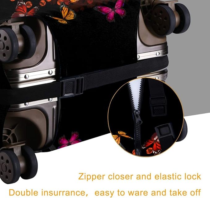 Travel Suitcase Protector African American Girl Elastic Protective Washable Luggage Cover With Concealed Zipper Suitable For 18-32 Inch(XL (for 29-32 inch luggage))