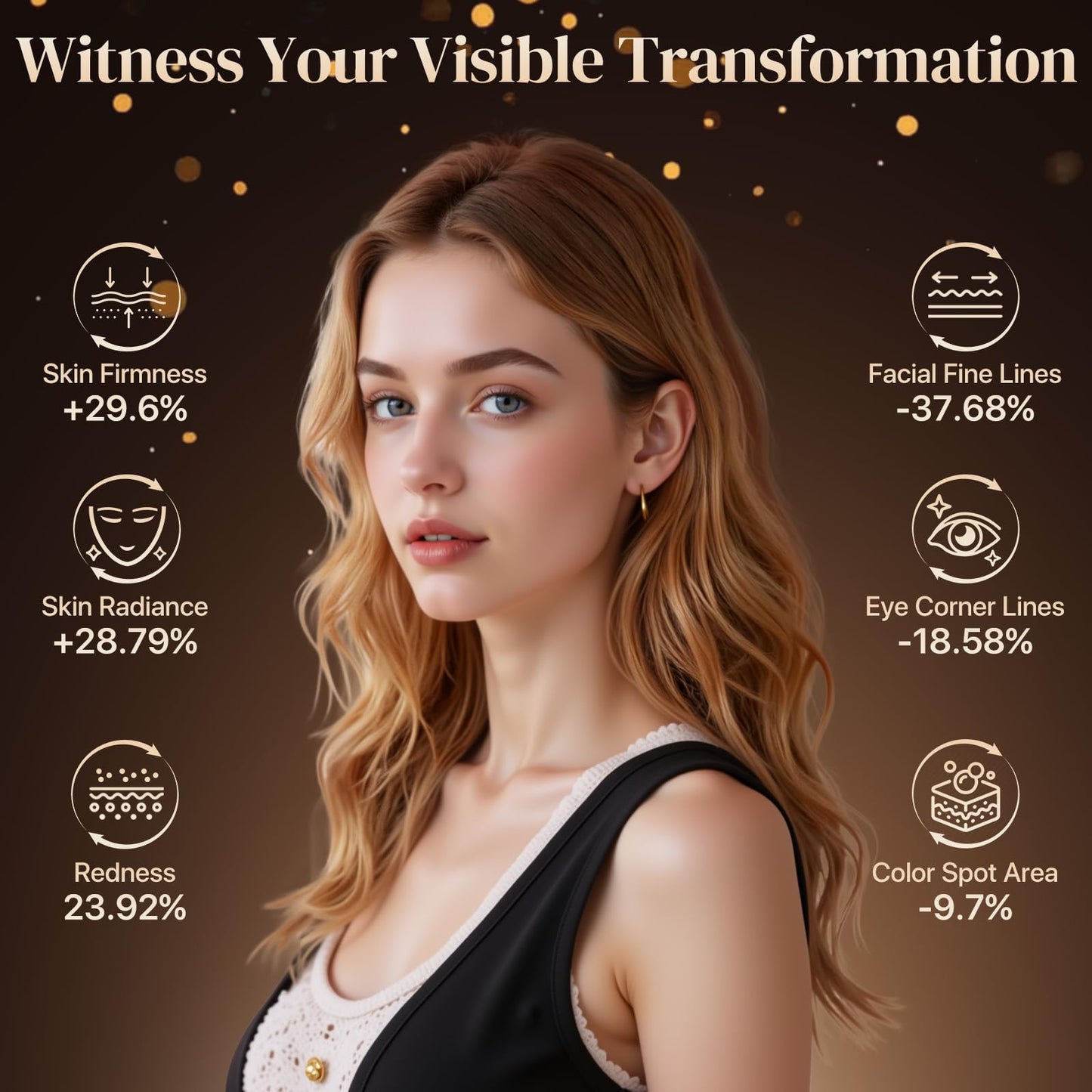 Red Light Therapy Mask for Face with 7 Modes, Wireless LED Face Mask Light Therapy with 850nm Infrared, 660nm Red, 460nm Blue Light, Lightweight Design for At Home, Travel Skincare Gifts