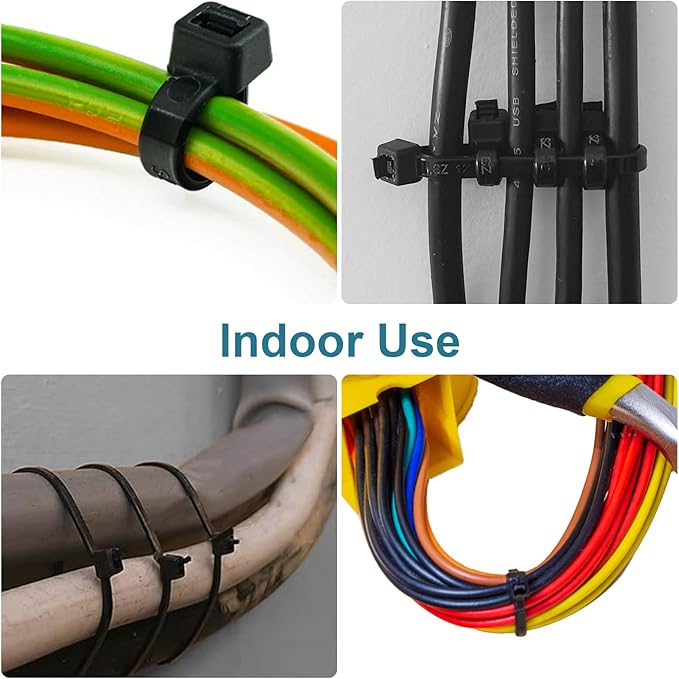 Zip Ties 12 inch (2000 Pack), 45 lb, Black Wire Ties, UV Resistant Cable Ties for Outdoor Use, LOCKLOCK