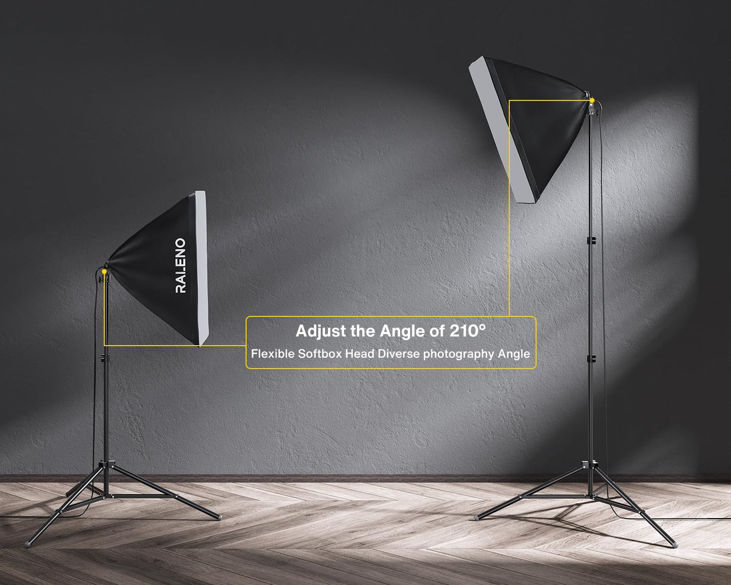 RALENO Photography Lighting Kit, 8.5x10ft Photo Backdrops Stands with 6x9ft Green Screen, 50W LED Bulbs, 5500 K, 97CRI, Umbrellas&Softbox Lighting kit for Studio Portrait Product Photography