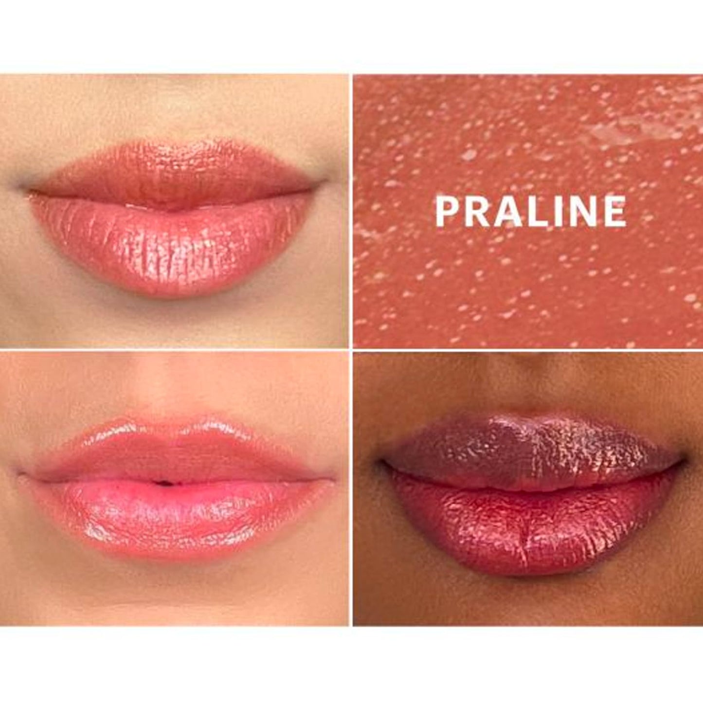 Glo Skin Beauty Cream Glaze Lip Crayon in Praline - Shimmery Toasted Brown Sugar - Glossy Crayon Lipstick, 6 Shades