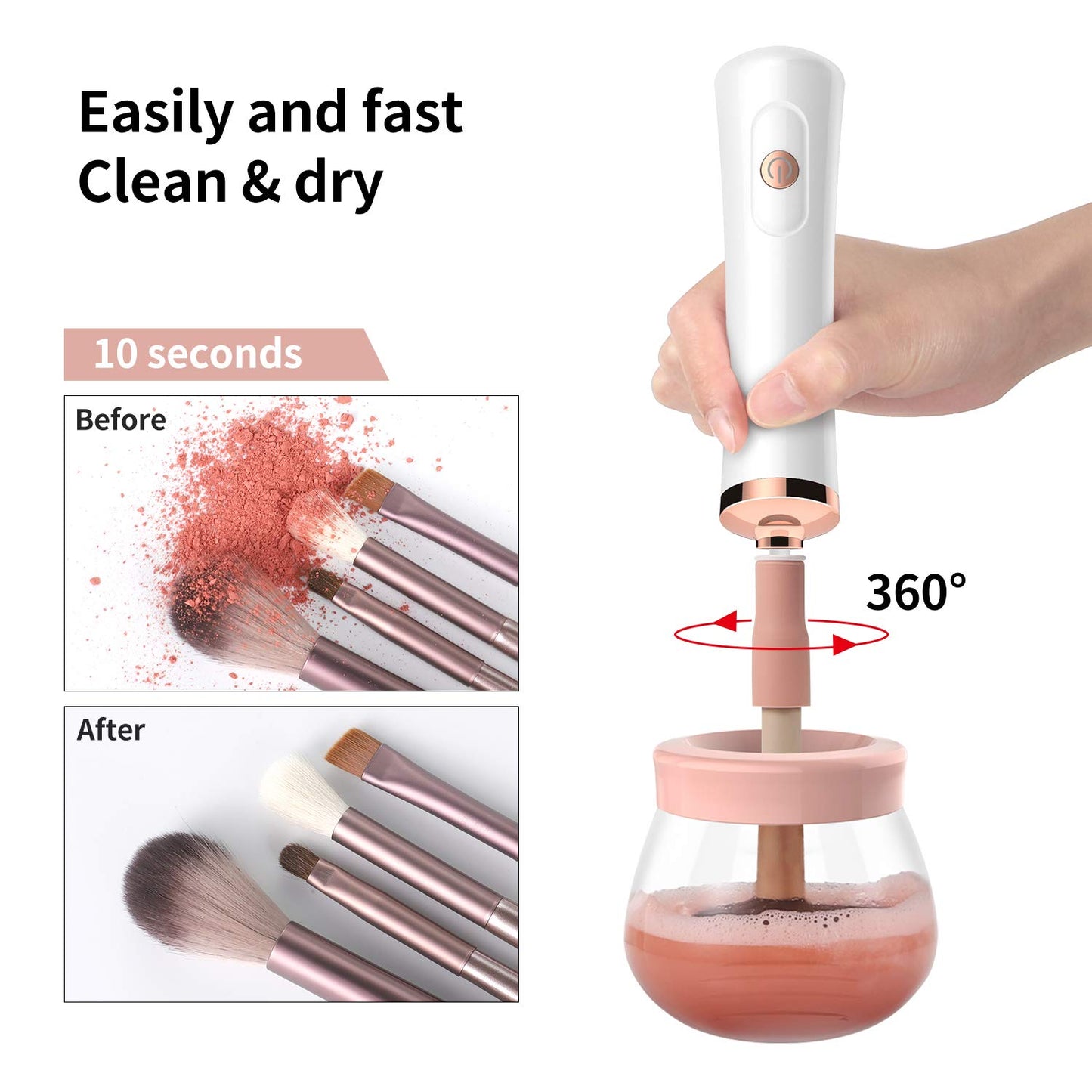Senbowe Electric Makeup Brush Cleaner and 3 in 1 Makeup Brush Cleaner Bowl