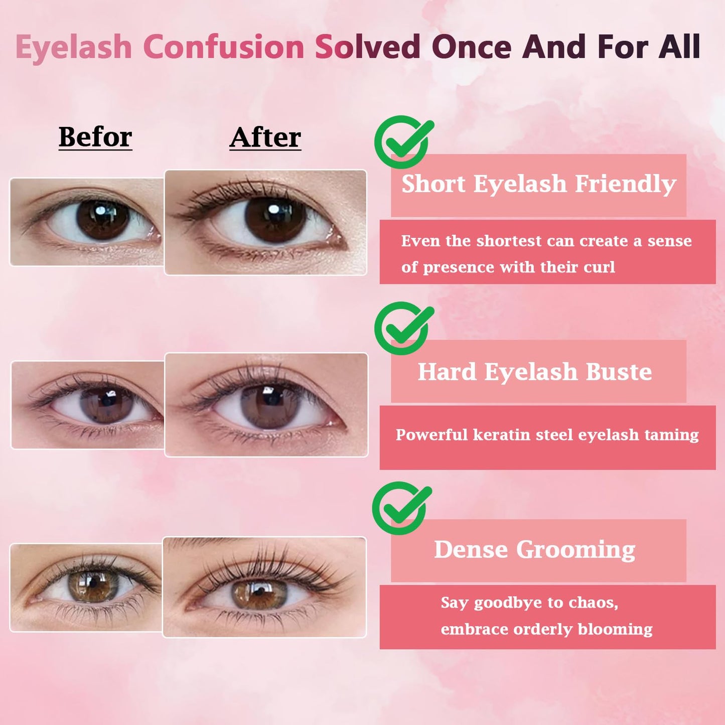 Korean Lash Lift Kit, Eyelash Perm Kit, Professional Kit de Pestañas for Long-Lasting Curl, DIY Lash Perm Easy to Use at Home Diy & Salon, Lasts For 4-6 Weeks