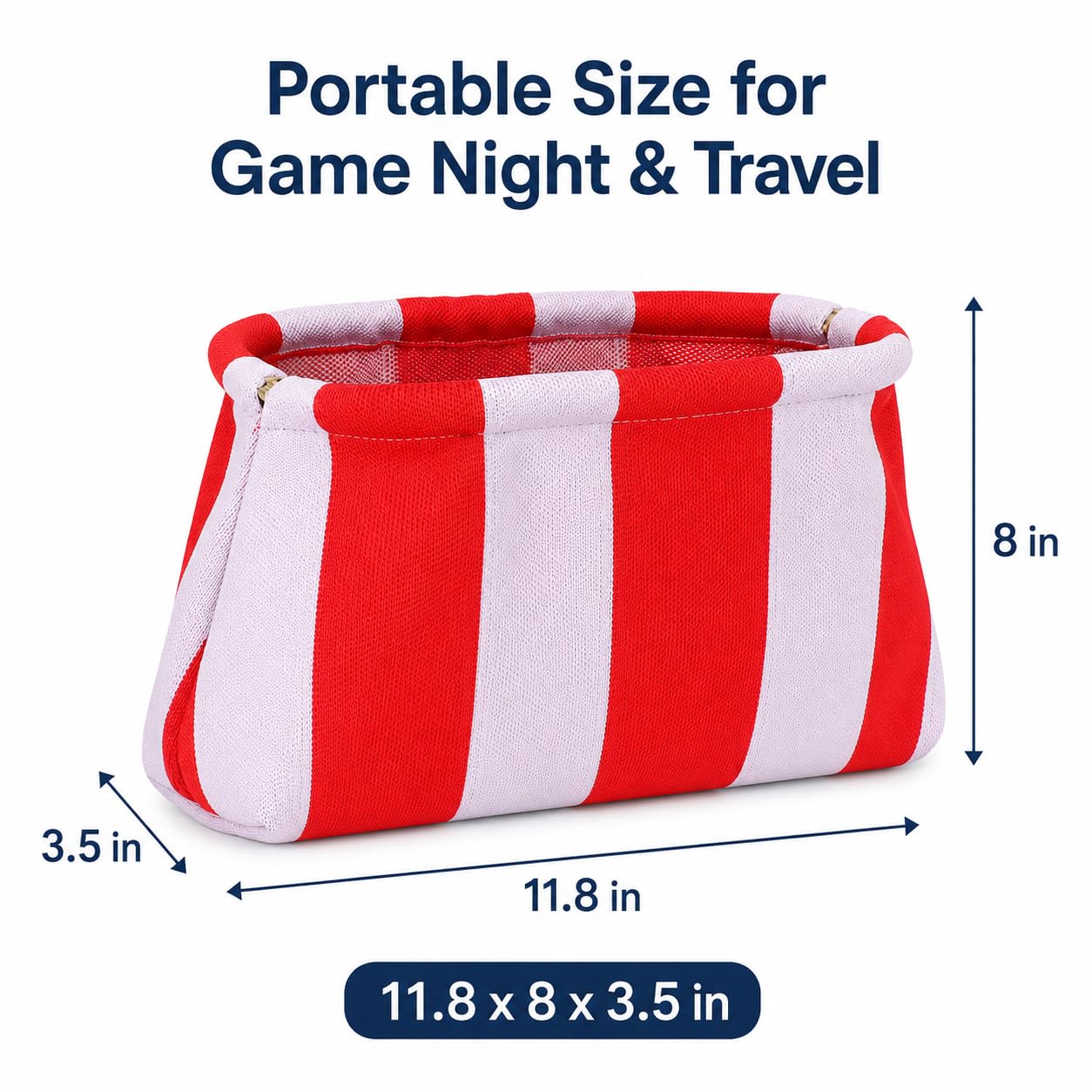 Woven Mahjong Tile Bag for American Mah Jongg, Striped Crochet Storage Clutch with Snap Closure, Portable Case for Tiles, Game Night Gift (Red Purple, Stripe)