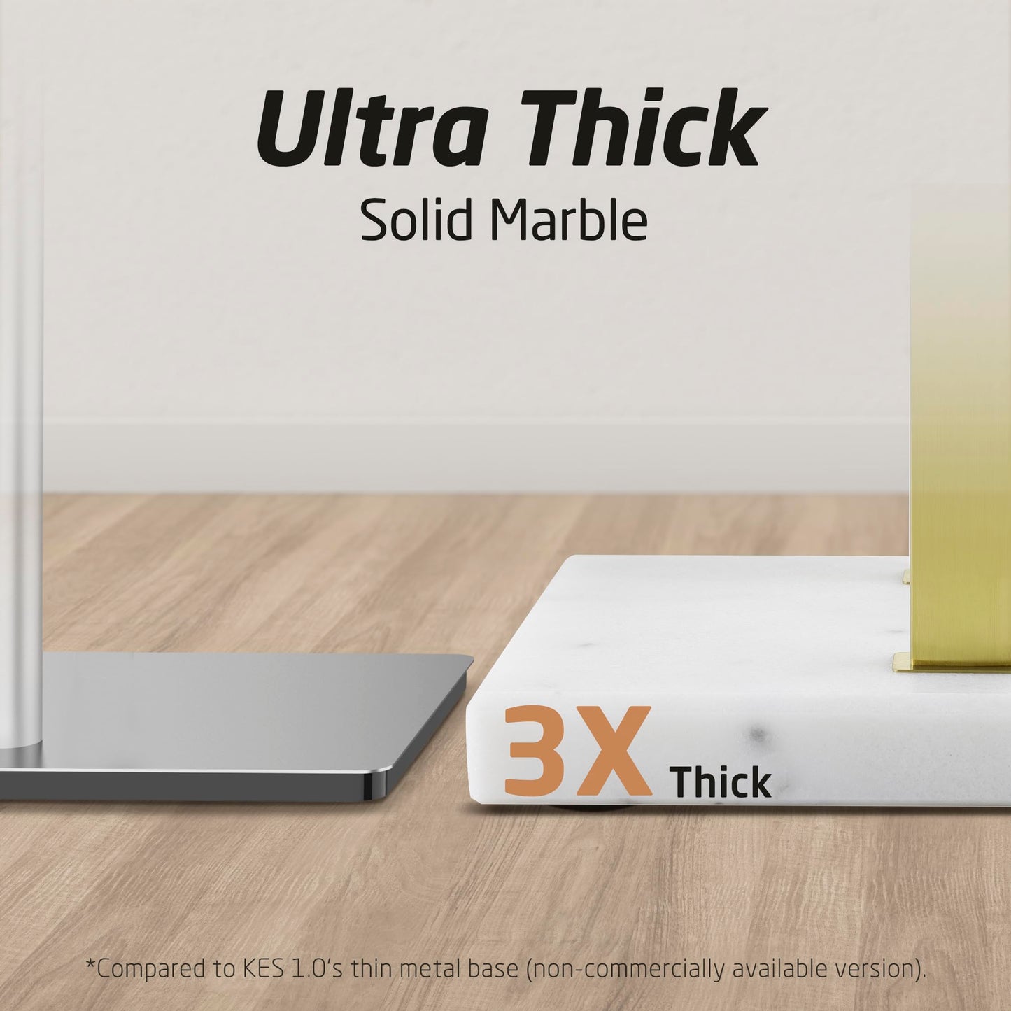 KES Standing Towel Rack with Marble Base, 37" H (Equal Height) Gold Towel Rack for Bathroom Floor, Towel Rack Stand Fits Large Bath Towel, 18/8 Stainless Steel, BTH229-BZ