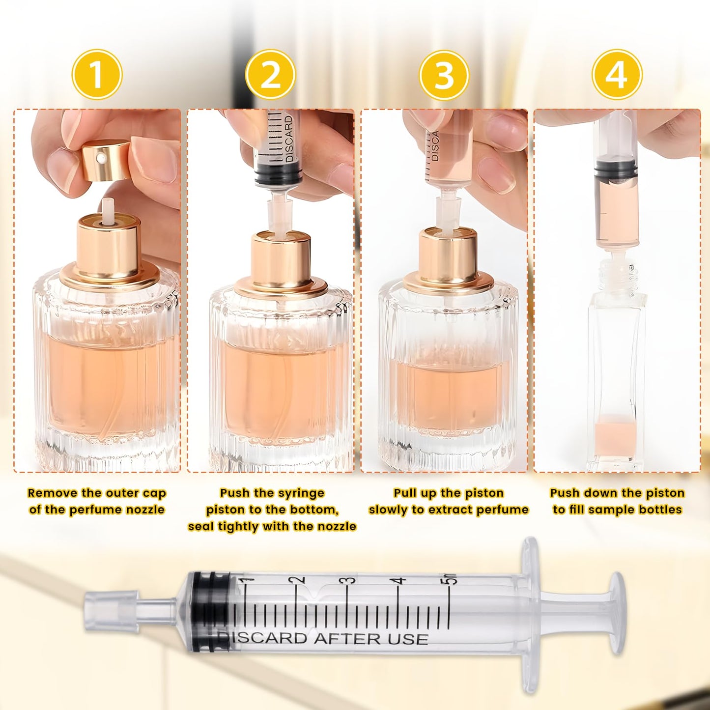 50Pcs Perfume Extractor Tool, DIY Perfume Making Kit for Adults, Cosmetic Liquid Dispenser Transfer Pump Syringe Extractor Funnels Droppers Pipettes for Travel Atomizer Essential Oil Bottle Filler