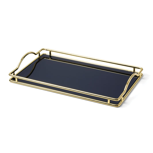 kate spade new york Make It Pop Glass Vanity Tray, Navy