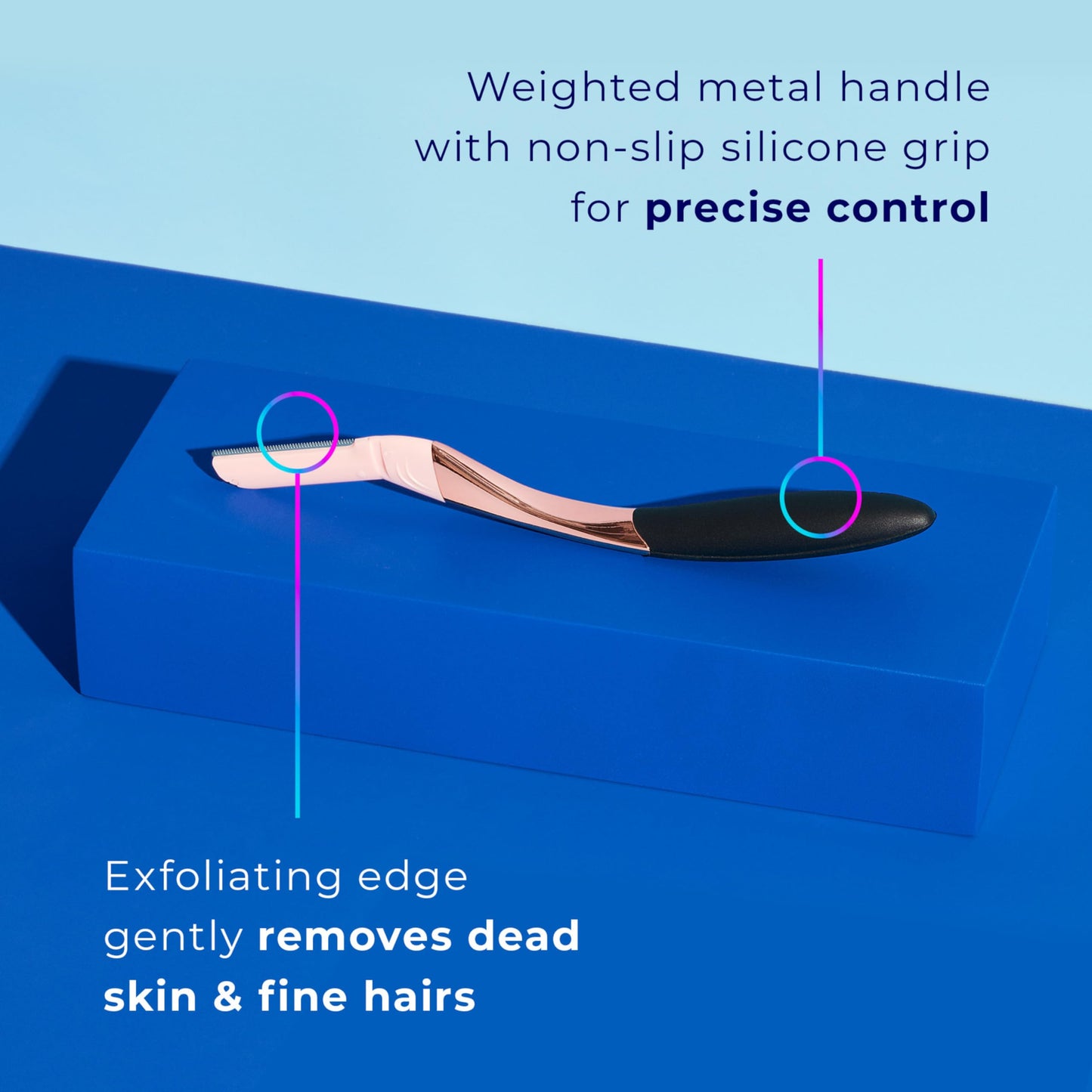 Schick Hydro Silk Dermaplaning Wand,Dermaplaning Tool for Face | Dermaplane Razor for Women Face,Eyebrow Razor,Peach Fuzz Remover,Includes 1 Weighted Metal Handle with 6 Refill Blades,(Pack of 12)