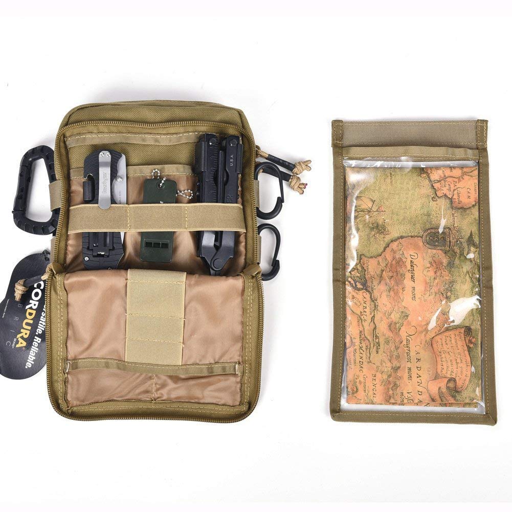 REEBOW GEAR Tactical Admin Pouch EDC Molle Military Bag Organizer Tan