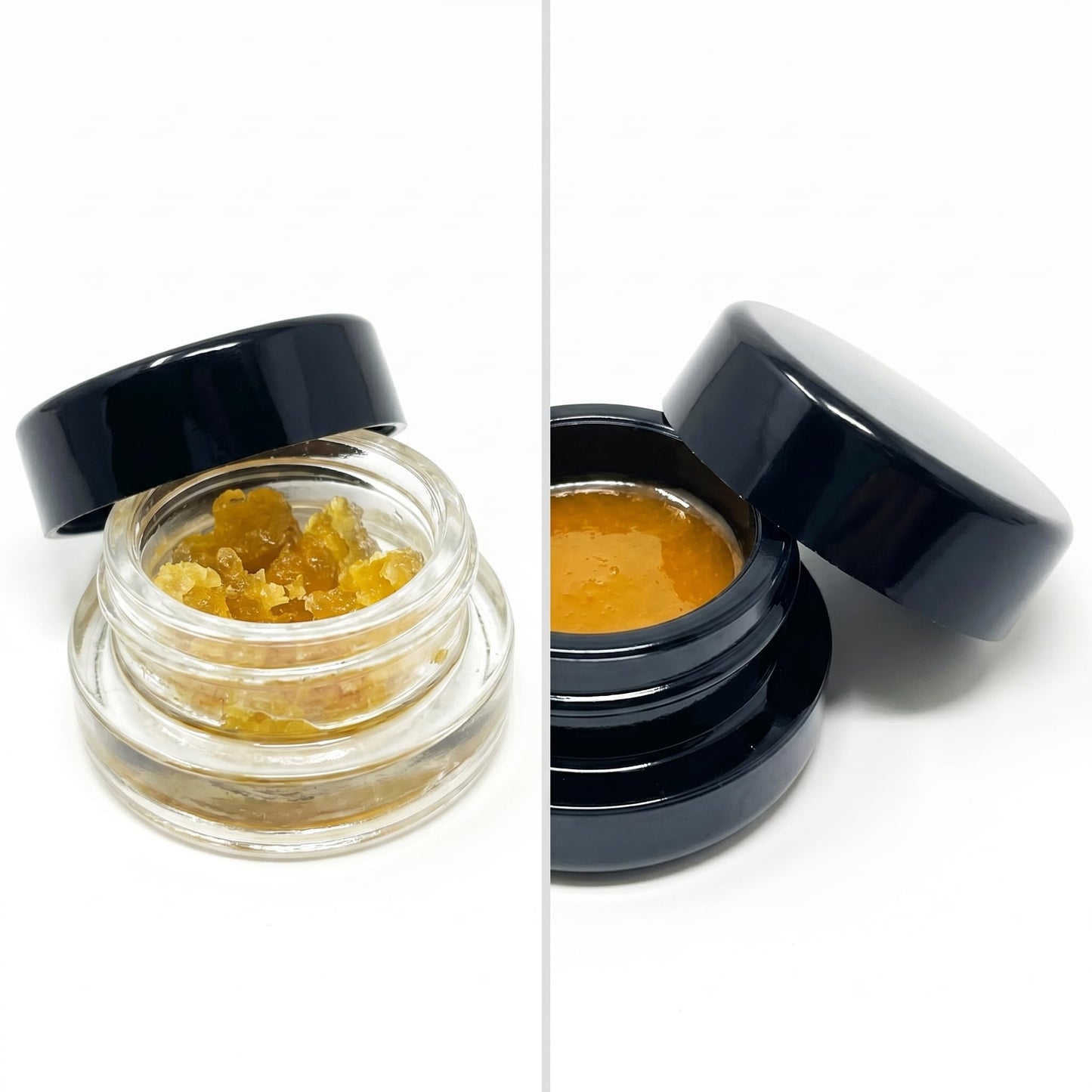 80pcs 7ml UV Resistant Glass Jar Set with Child-Resistant Black Lids - Round Bottom Cosmetic Jars for lip balm wax and creams
