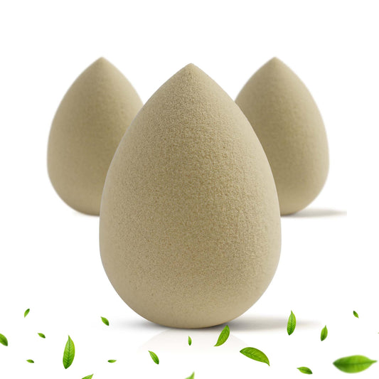 Bumfuzz Green Tea Beauty Sponge - Plant-Based, Eco-Friendly, Cruelty-Free, Dye-Free & Latex-Free Blender, Biodegradable & Vegan Makeup Sponge, Makeup Blender, Perfect for Liquid & Powder (3 count)