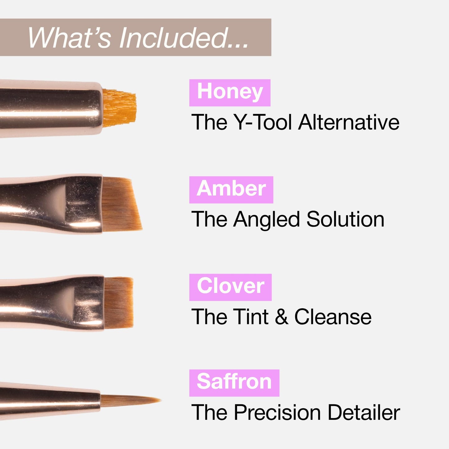 Curacoro Lash Lift Brush Set, 4-Piece Lash Brushes with Soft Bristles