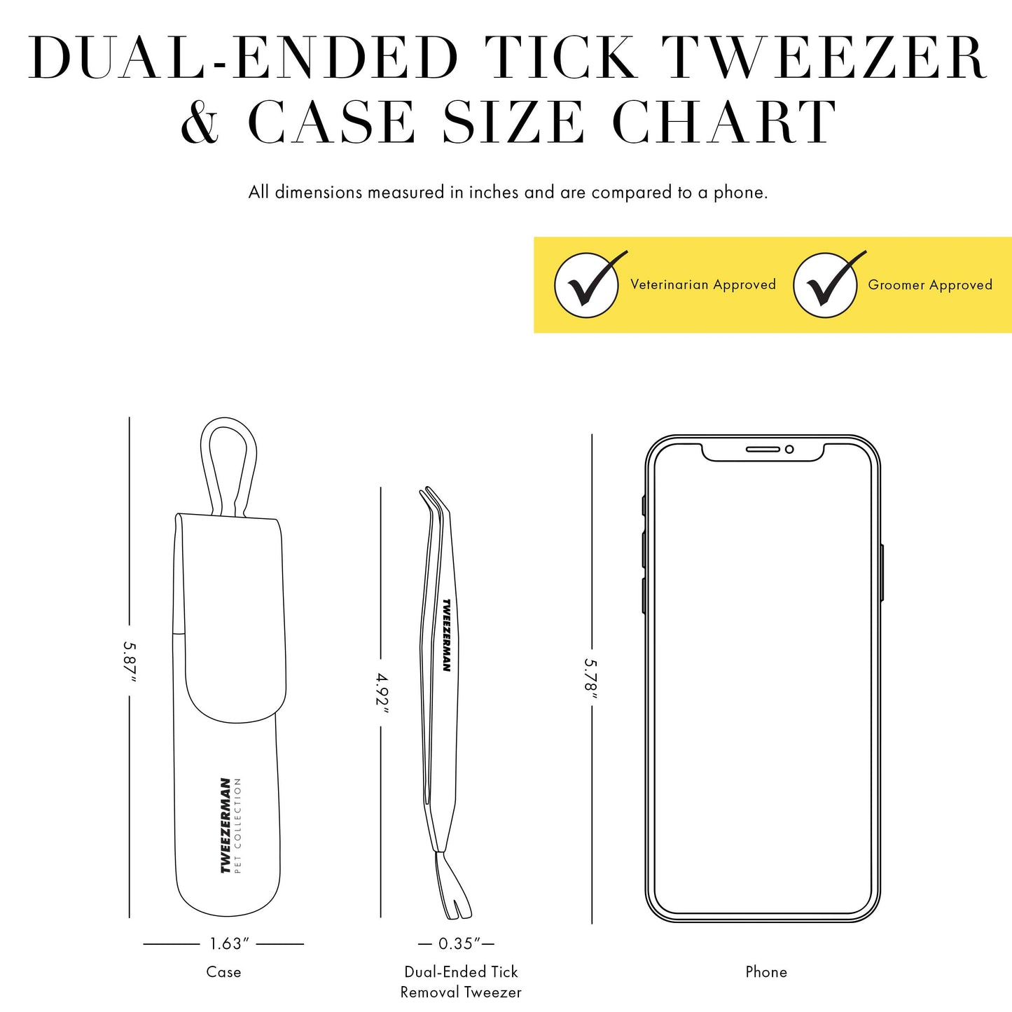 Tweezerman Precision Dual-Sided Tick Removal Tweezer & Case
