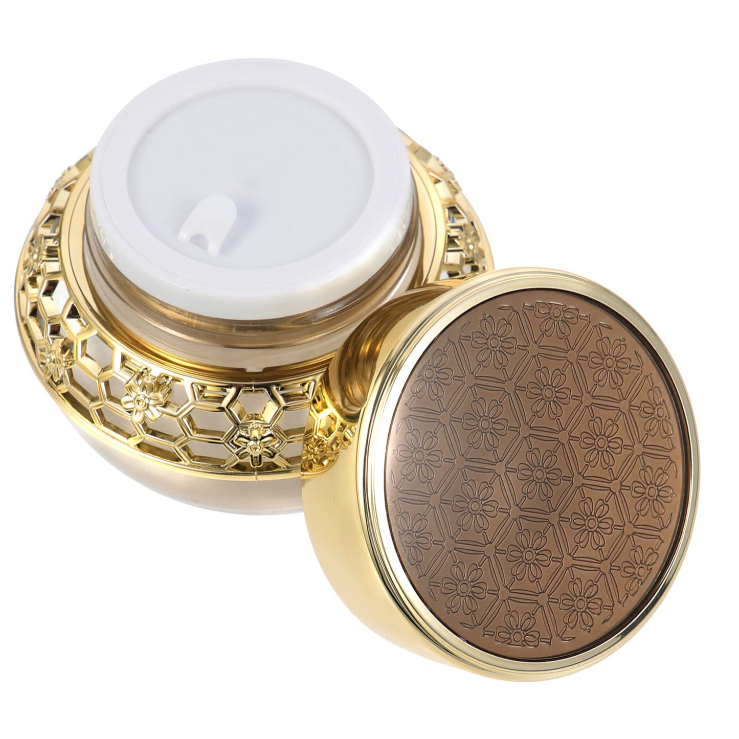 OSALADI Refillable Cosmetic Cream Bottle 2.16In Compact Clear Travel Container Portable Skincare Lotion Dispenser Jar for Toiletry Bag