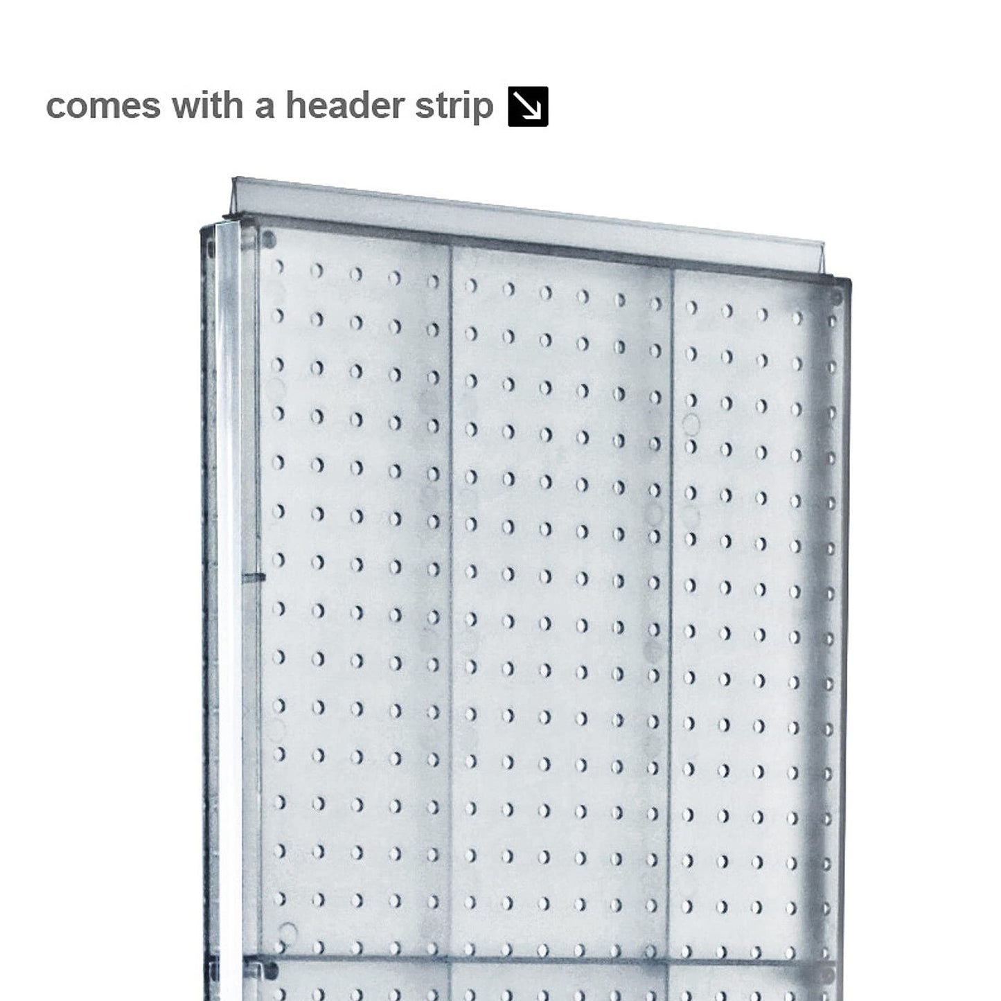Azar Displays 700440-BLK, TWO-SIDED PEGBOARD FLOOR DISPLAY NON- REVOLVING ROUND STUDIO BASE. PANEL SIZE: 16" W X 60" H, Black