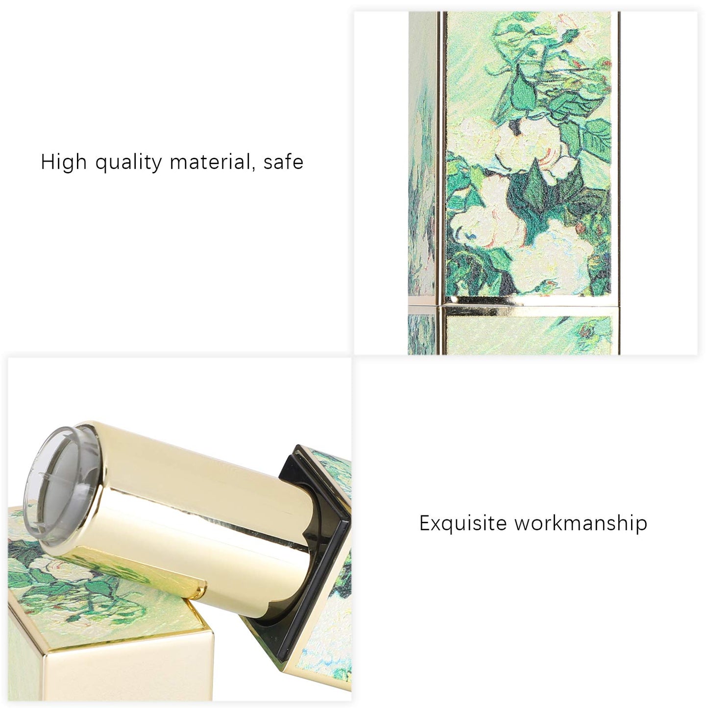ZJchao Lipstick Tube, 3pcs DIY Magnetic Snap Empty Lipstick Tube DIY Refillable Lip Container Cosmetic Tool Portable Lip Gloss Containers for Women Girls Makeup