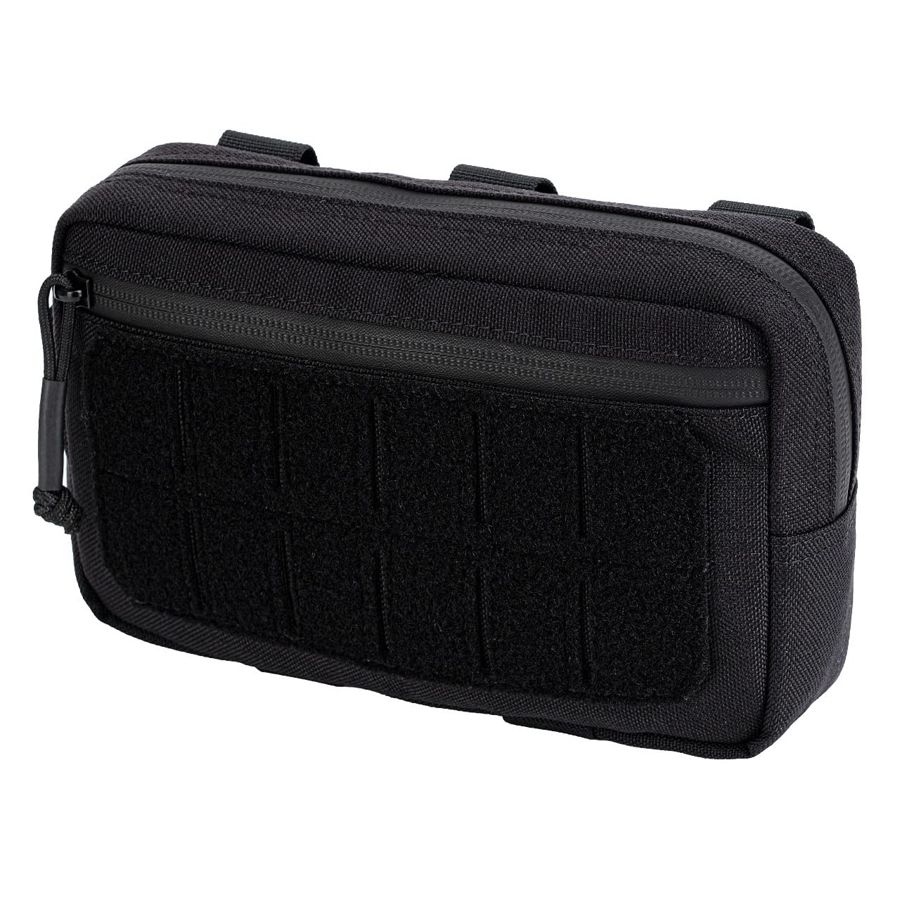 Dotacty Mini Modular Admin Pouch Tactical MOLLE Utility Tool Pouch for Chest Rig Duty Vest Battle Belt Backpack Accessory Small Dangler Bag EDC Gear Carrier IFAK Medical Kit Organizer BK