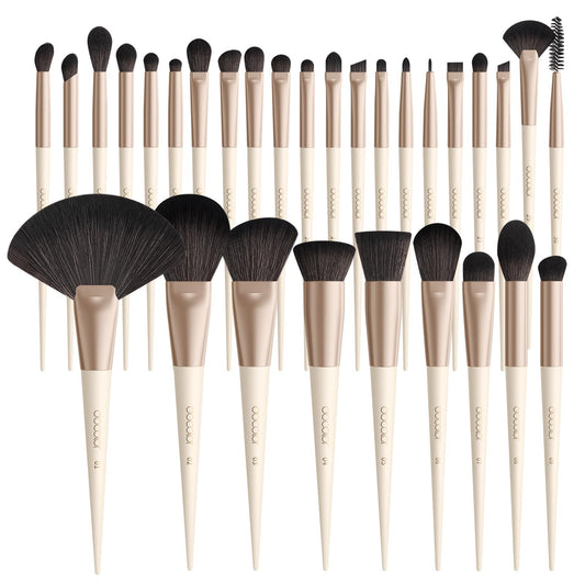 DUcare 30Pcs Professional Makeup Brushes Set, Large Foundation Powder Contour Concealer eyeshadow Blush EyeLiner Make up Brushes,Premium Synthetic hair,Vegan Cruelty-free