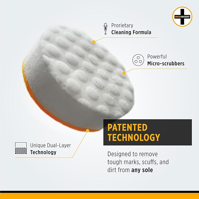 SneakERASERS Instant Sneaker Cleaner Sponge, Effective Shoe Cleaning for White Sneakers, Tennis Shoes -