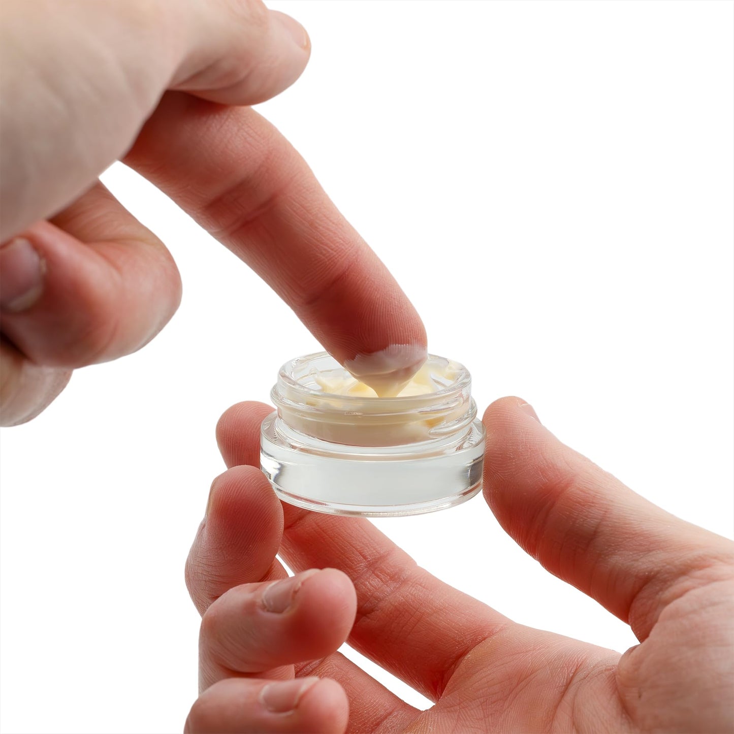 Cornucopia Brands 7-Milliliter Glass Lip Balm Jars (24-Pack).25-Ounce Thick-Walled Containers (7ml Clear w/Black Metal Lids)