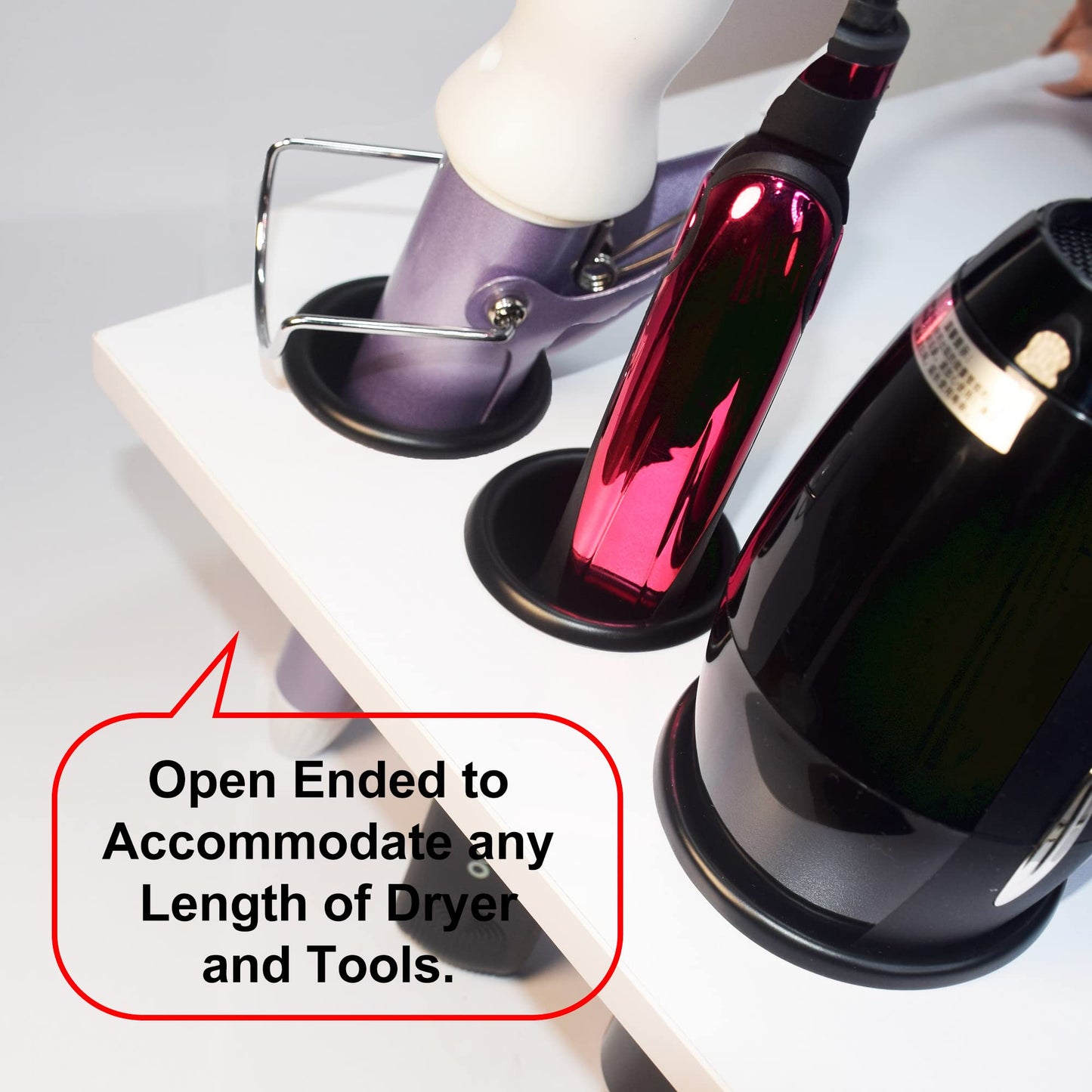 QUEESALN Salon Hair Styling Station Dryer Curling Iron Appliance Hot Iron Holder Tube Package Salon Station Organizer Hot Iron Holder Tube 3inch and 2pcs 2inch Open End