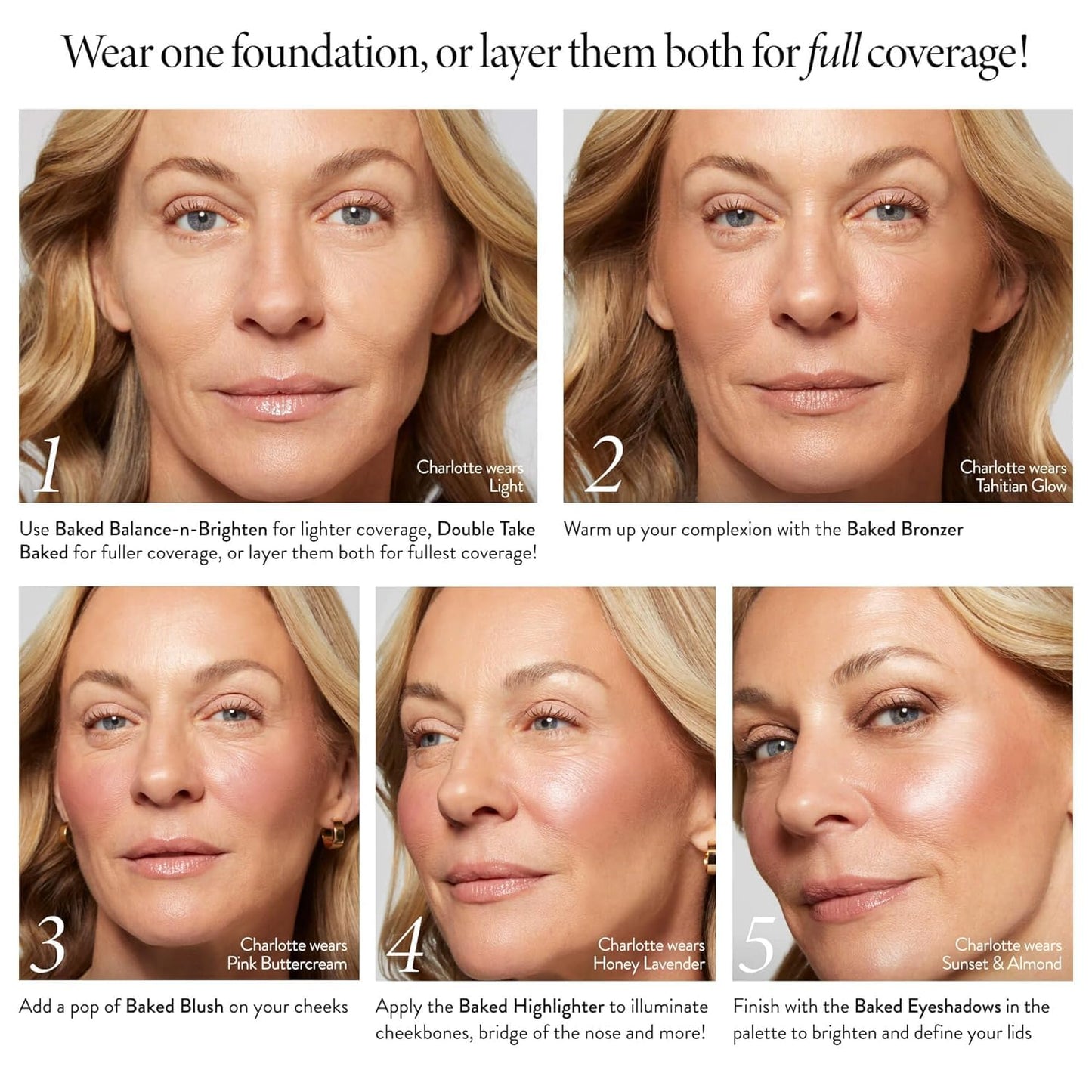 LAURA GELLER Baked Icons Complete Full Face Palette, Porcelain | All-in-One Makeup Palette with Baked Foundations, Blush, Bronzer, Highlighter, Eyeshadows | Coverage for Mature Skin | Travel-Friendly