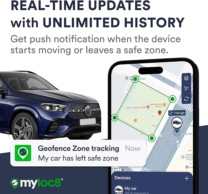 GPS Tracker for Vehicles with Magnet – 4G LTE Real-Time Location Device with App, Long Life Battery – Anti-Theft GPS Tracker for Car, Motorcycle, Scooter, Bike (Subscription Required)