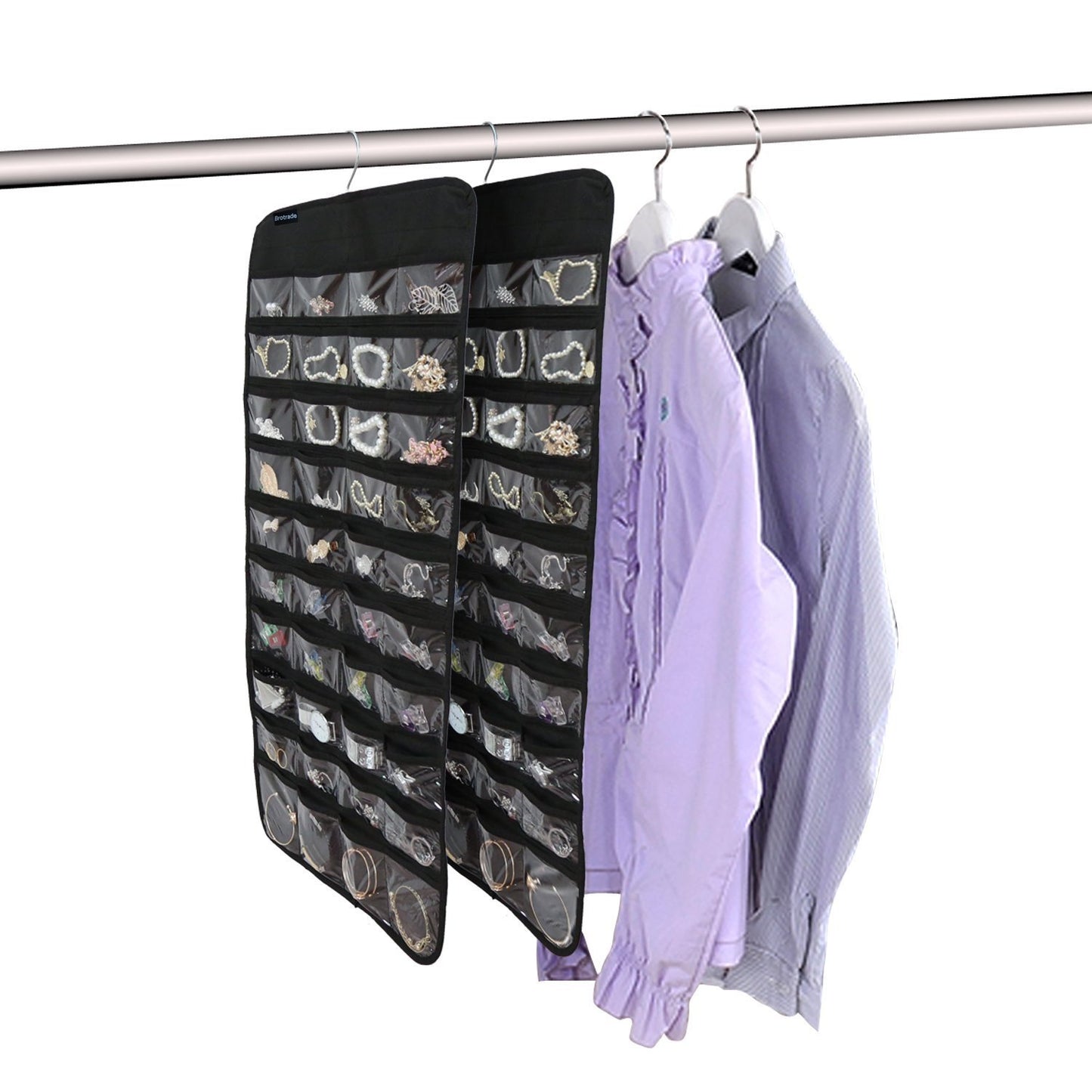 BB Brotrade Hanging Jewelry Organizer,Accessories Organizer,80 Pocket Organizer for Holding Jewelries