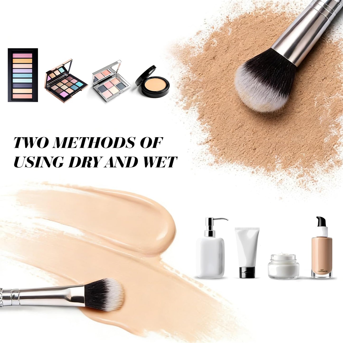 Yivaiks 14 Pcs Silver Bling Makeup Brushes Set Ultra Soft Professional Face Crystal Cosmetics Powder Concealer Eye Shadows Make Up Beauty Tool with Holder