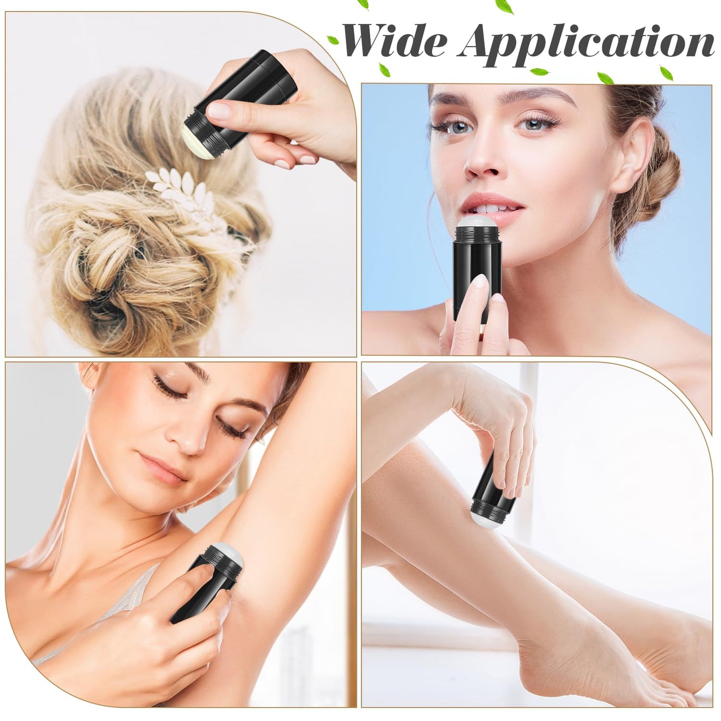 10 Pieces 30ml/1oz Black Deodorant Containers Plastic Bottom Filling Stick Deodorant Bottle Refillable Lip Balm Tube for Lipstick Crayon Chapstick DIY Cosmetic