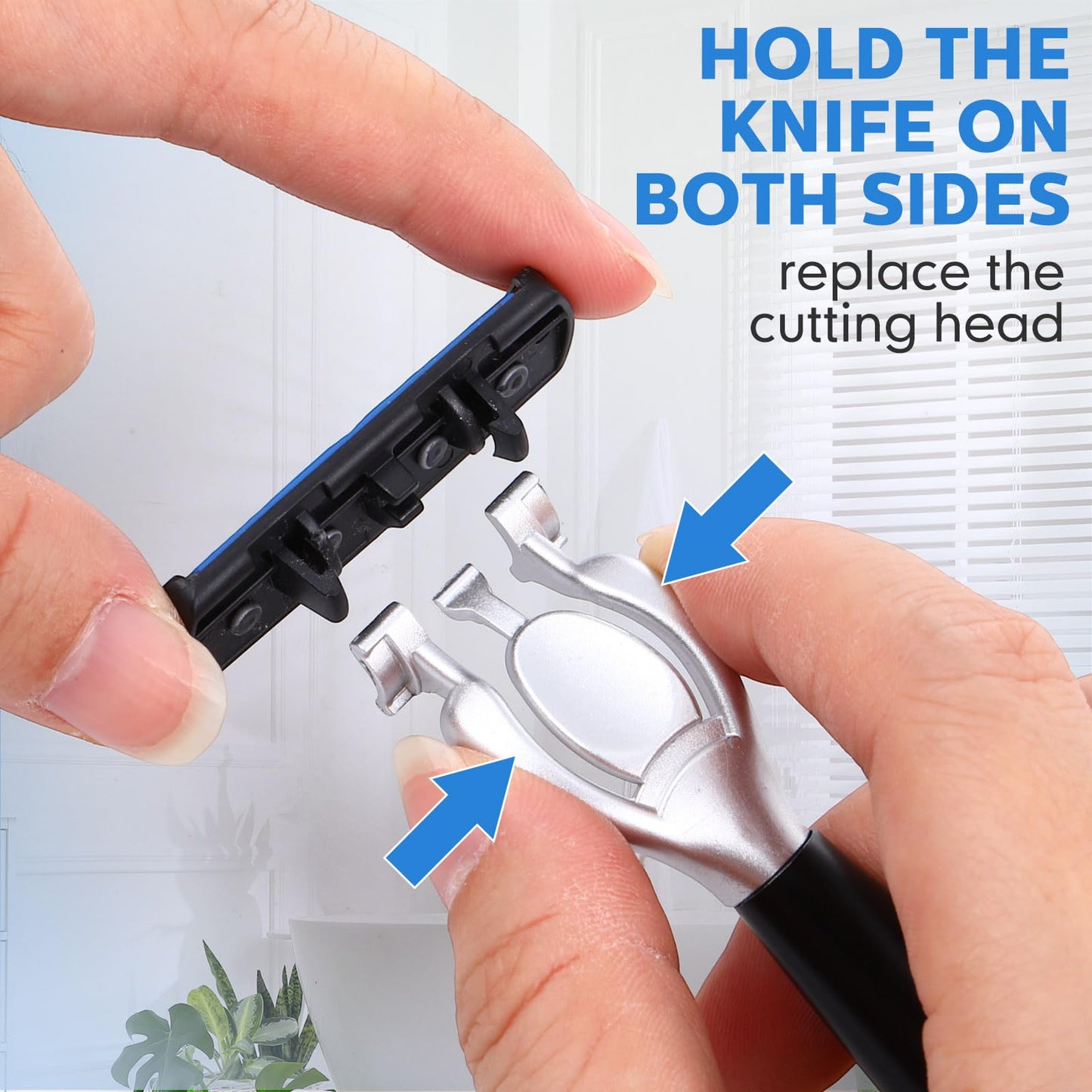 Leriton 74 Pcs Disposable Men's Razors Set 6-blade Shaving for Men Sensitive Skin Refillable Razor Kit for a Comfortable Shave, 2 Handles and 72 Cartridges