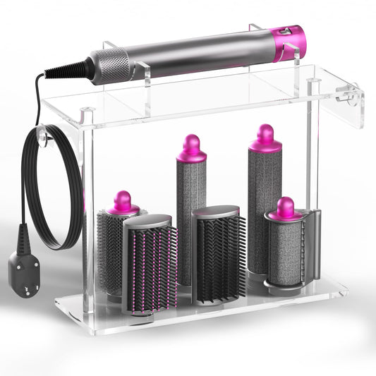 YeWink Airwrap Holder for Dyson - HQ Acrylic Hair Tool Storage Stand - Countertop Desktop Organizer for Dyson Styler and Accessories - Space-Saving Bathroom Beauty Holder