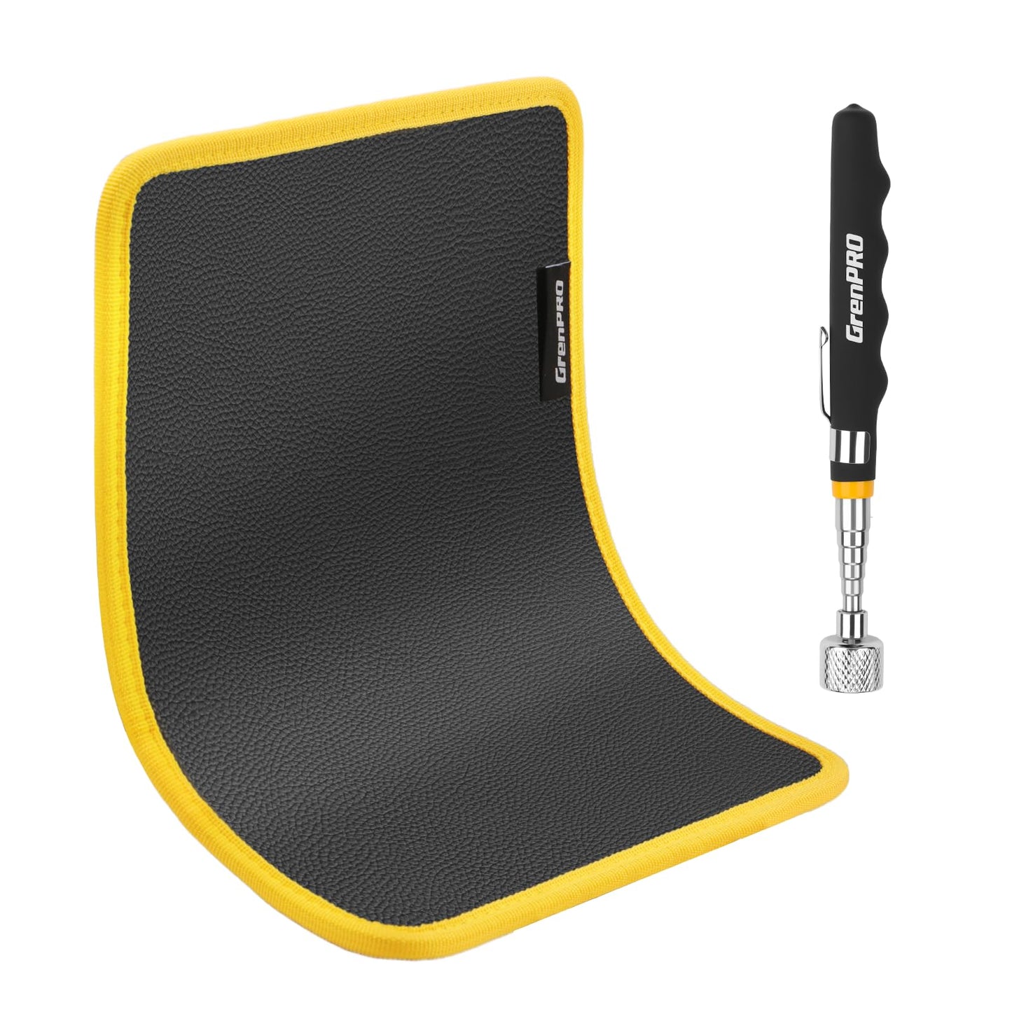 GRENPRO Magnetic Tool Mat 2-Pack, Non-Slip Magnetic Tool Organizer & Telescoping, Heavy-Duty Tool Pad for Mechanics, Garage, Workshop & Auto Repair